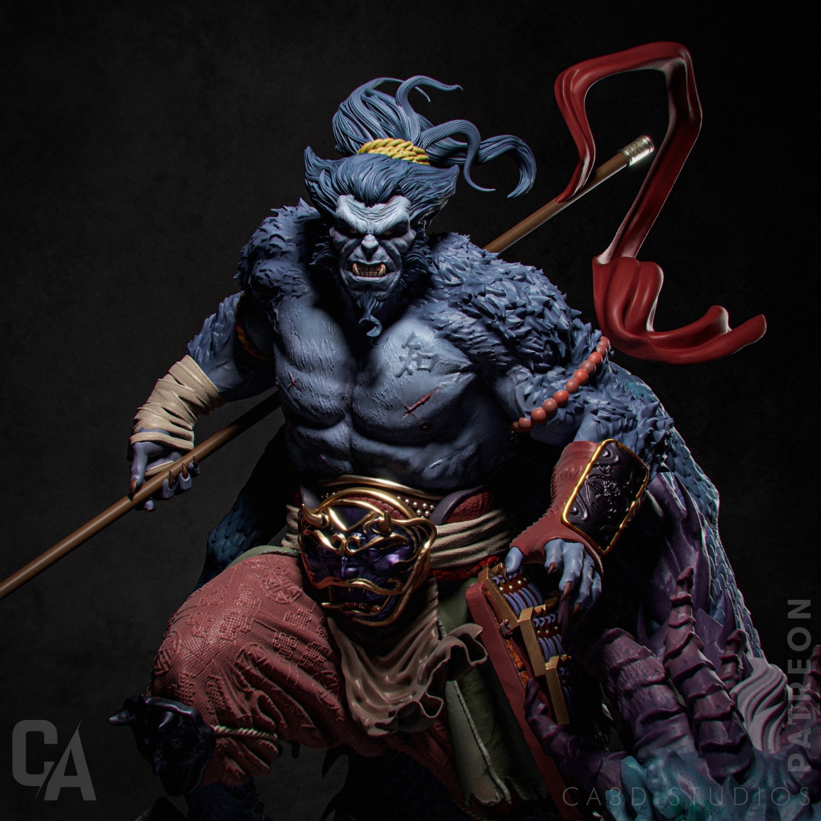 Beast Samurai - CA 3D Studios - Dark Forge Arts