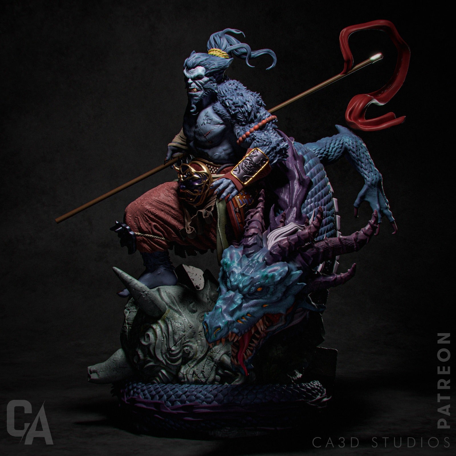 Beast Samurai - CA 3D Studios - Dark Forge Arts