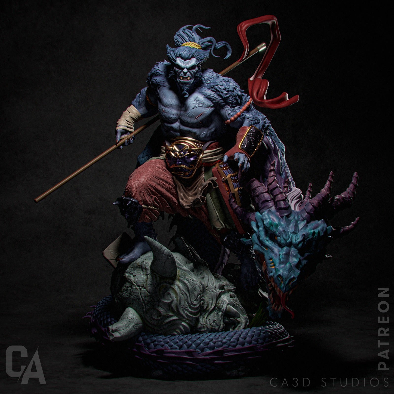 Beast Samurai - CA 3D Studios - Dark Forge Arts