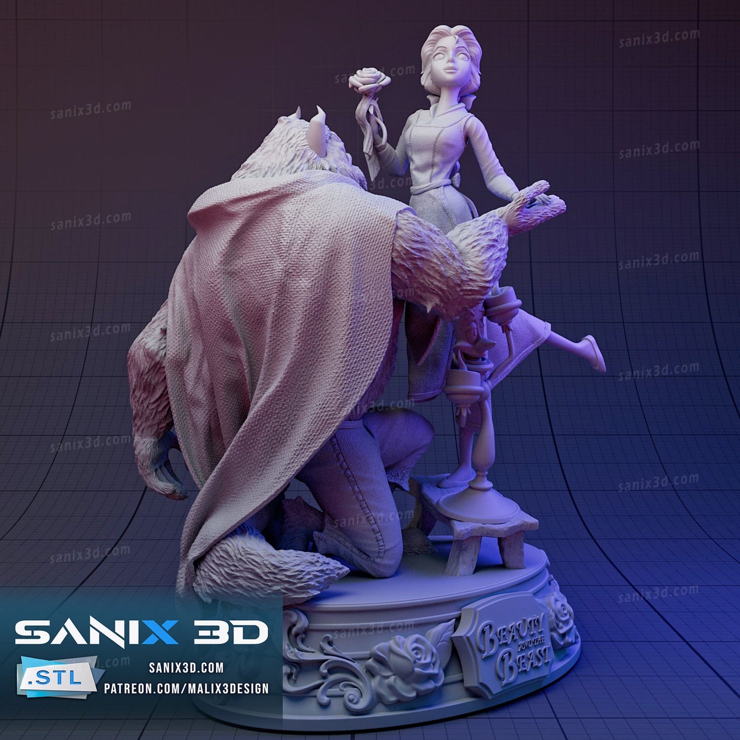 Beauty and the Beast - Sanix3D - Dark Forge Arts