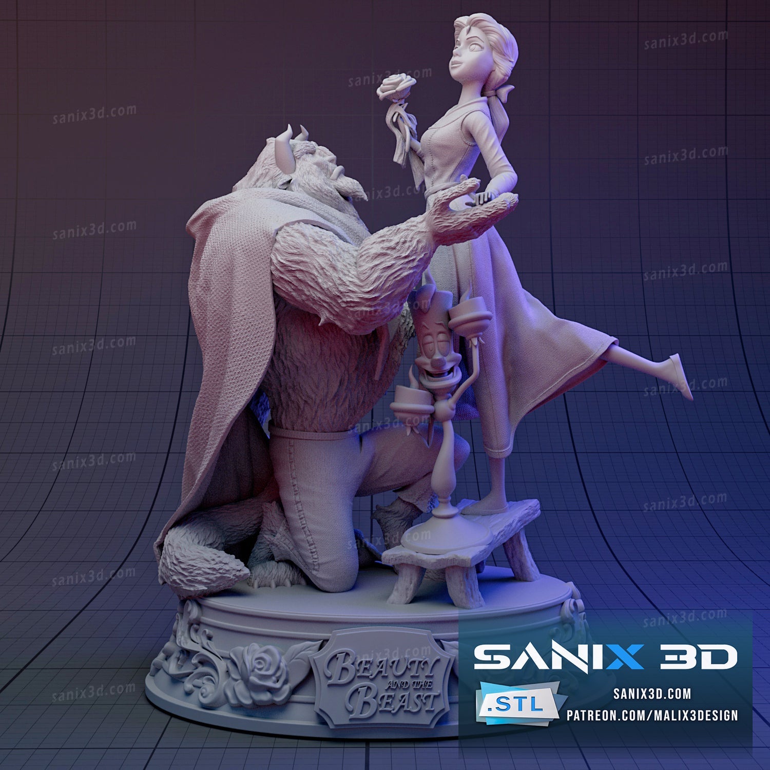 Beauty and the Beast - Sanix3D - Dark Forge Arts