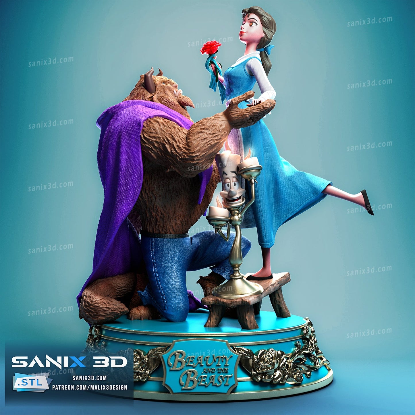 Beauty and the Beast - Sanix3D - Dark Forge Arts