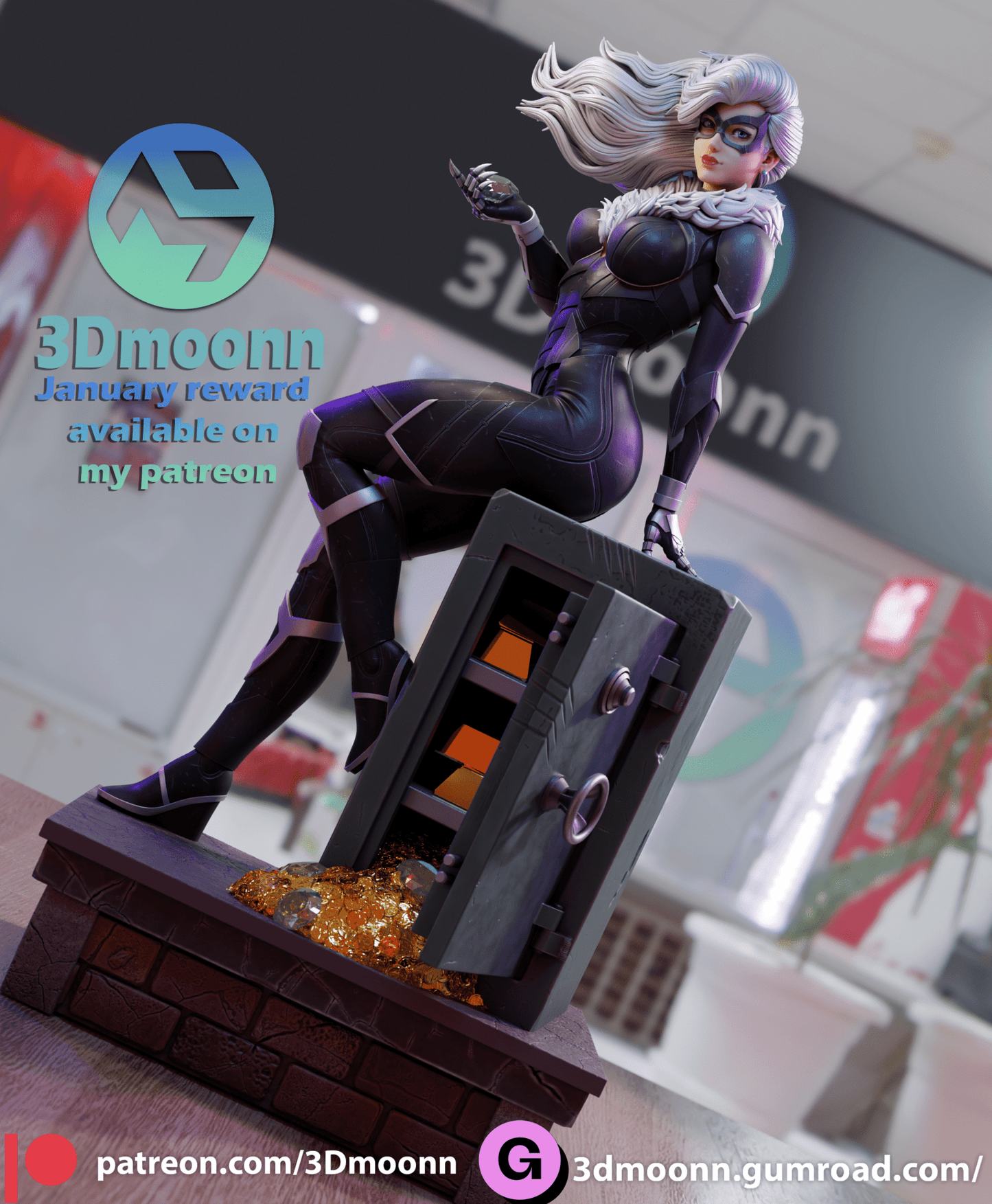 Black Cat - 3DMoonn - Dark Forge Arts