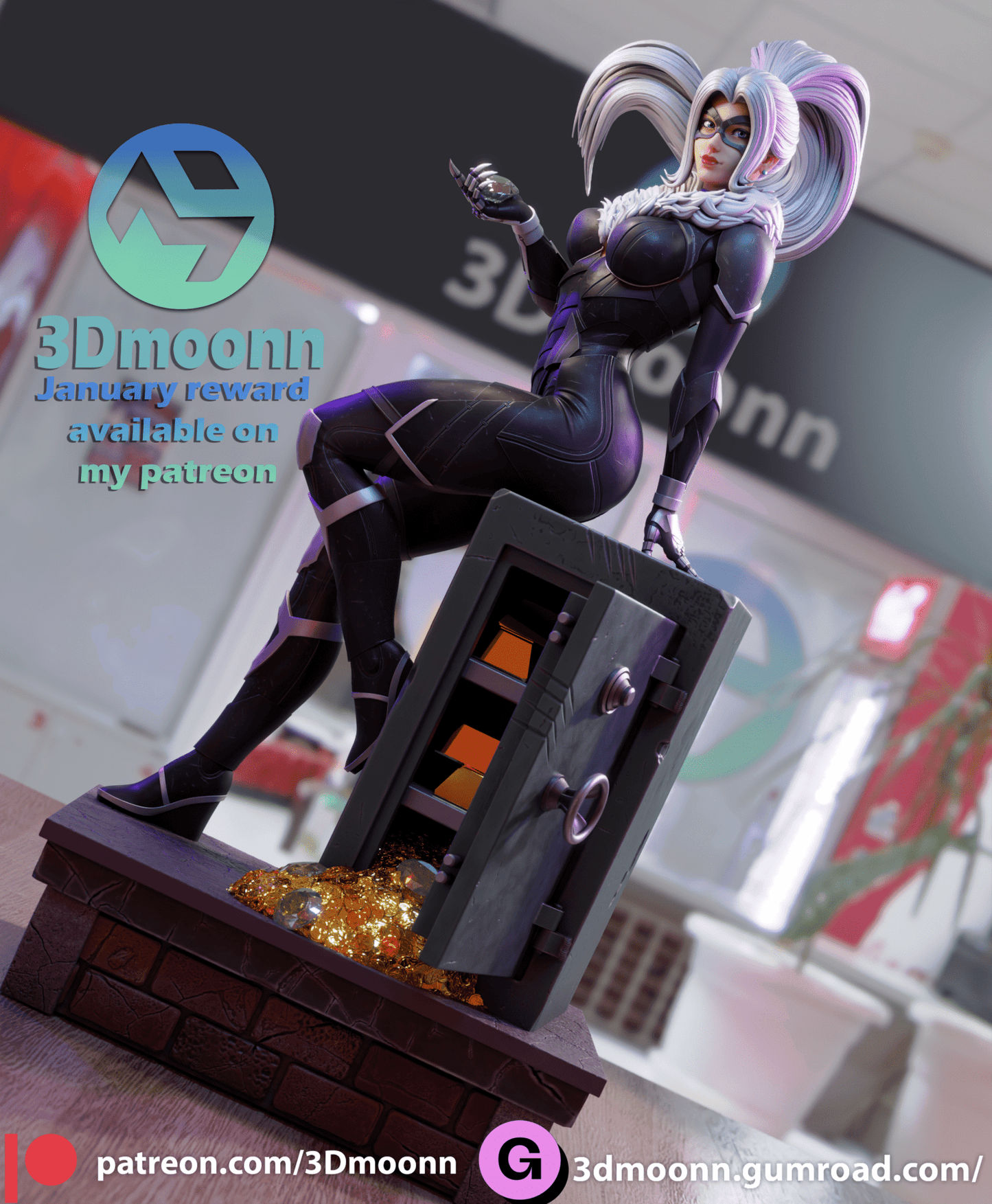Black Cat - 3DMoonn - Dark Forge Arts