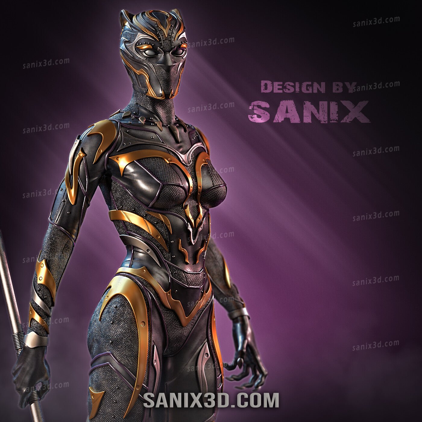 Black Panther Female - Sanix3D - Dark Forge Arts