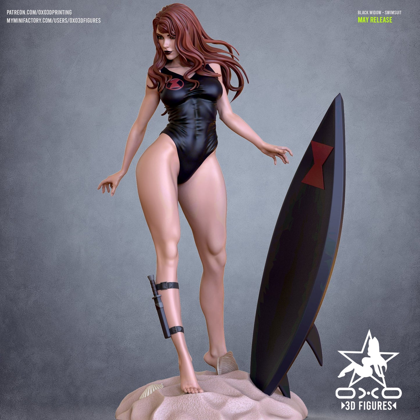 Black Widow Swimsuit - OXO3D - Dark Forge Arts