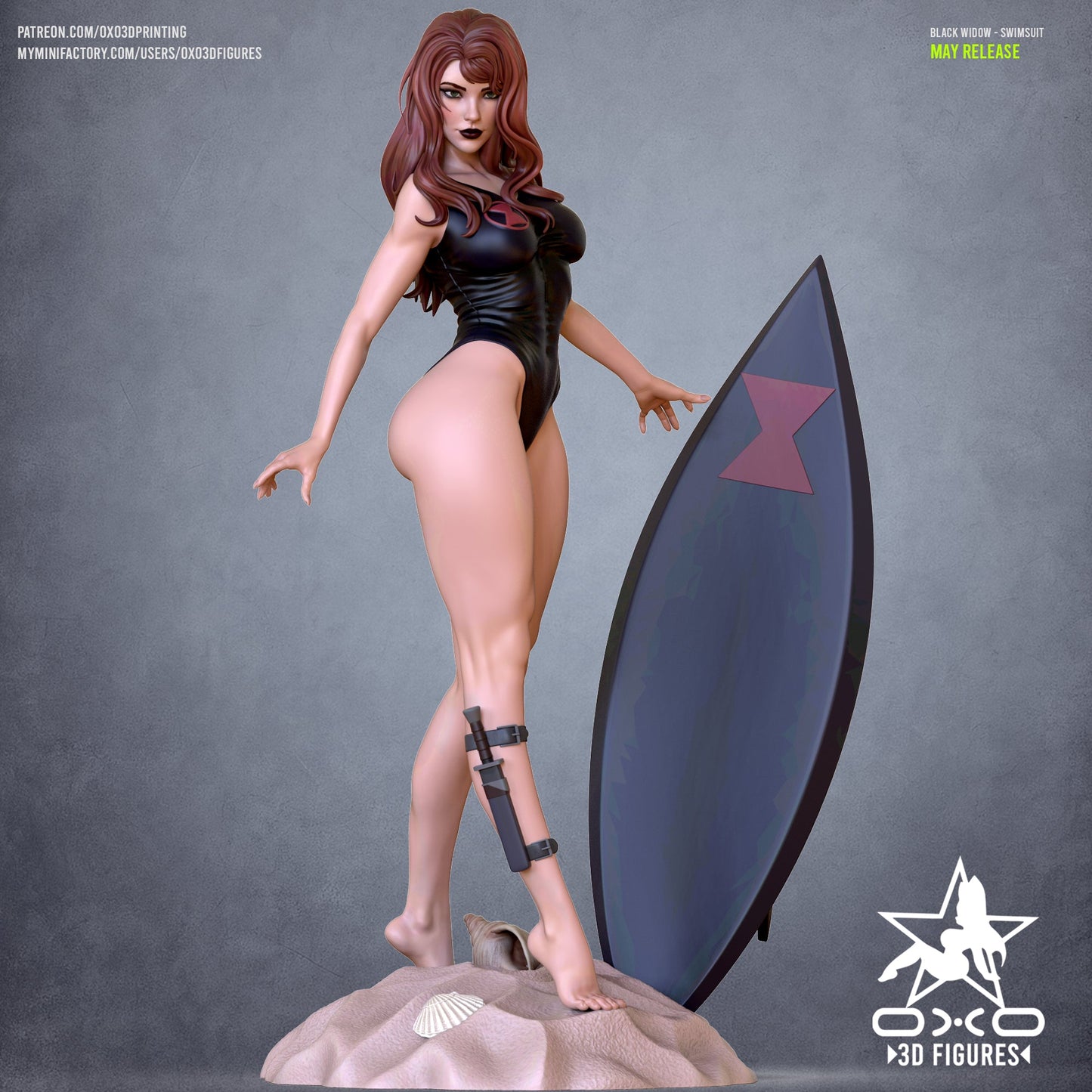 Black Widow Swimsuit - OXO3D - Dark Forge Arts