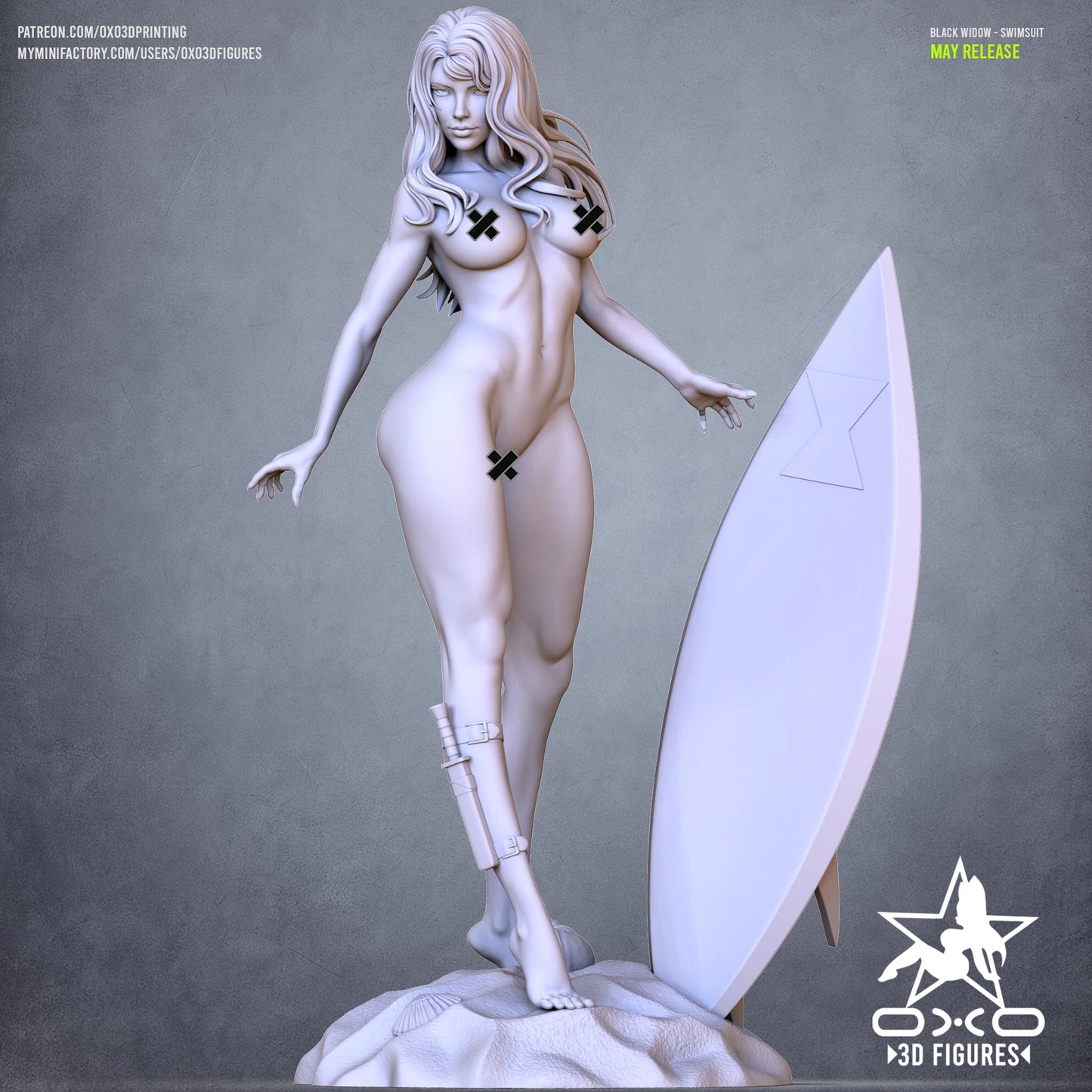 Black Widow Swimsuit - OXO3D - Dark Forge Arts