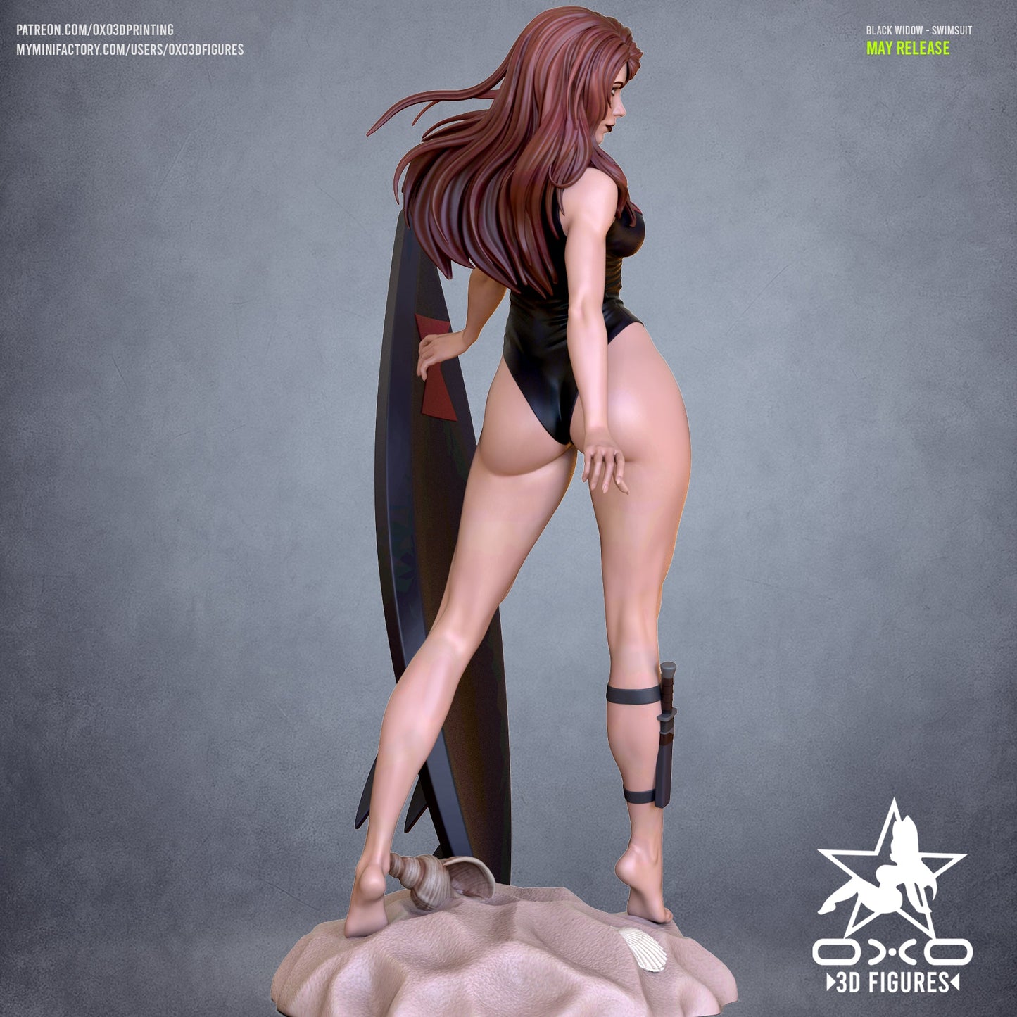 Black Widow Swimsuit - OXO3D - Dark Forge Arts