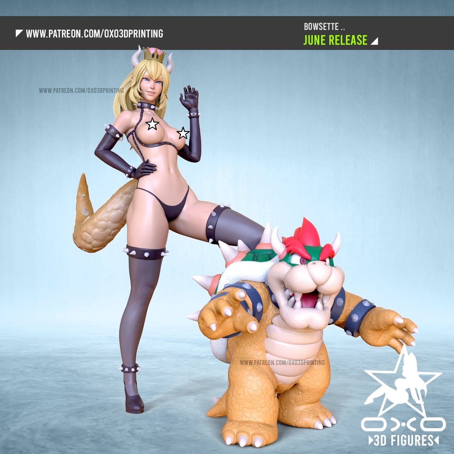 Bowsette - OXO3D - Dark Forge Arts