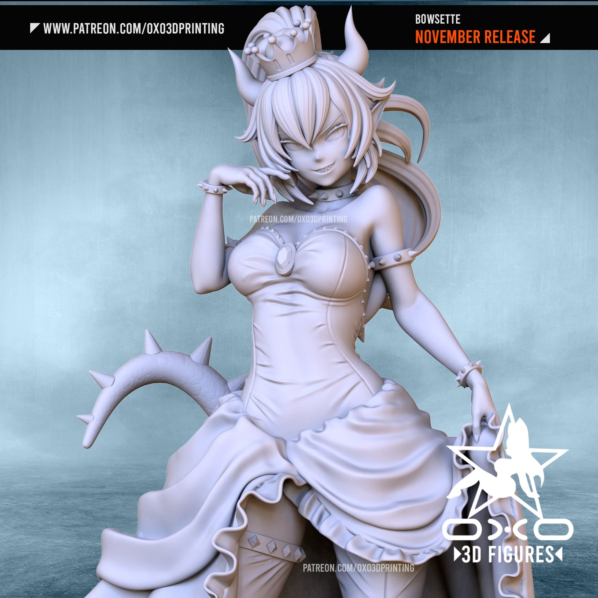 Bowsette V2 - OXO3D - Dark Forge Arts