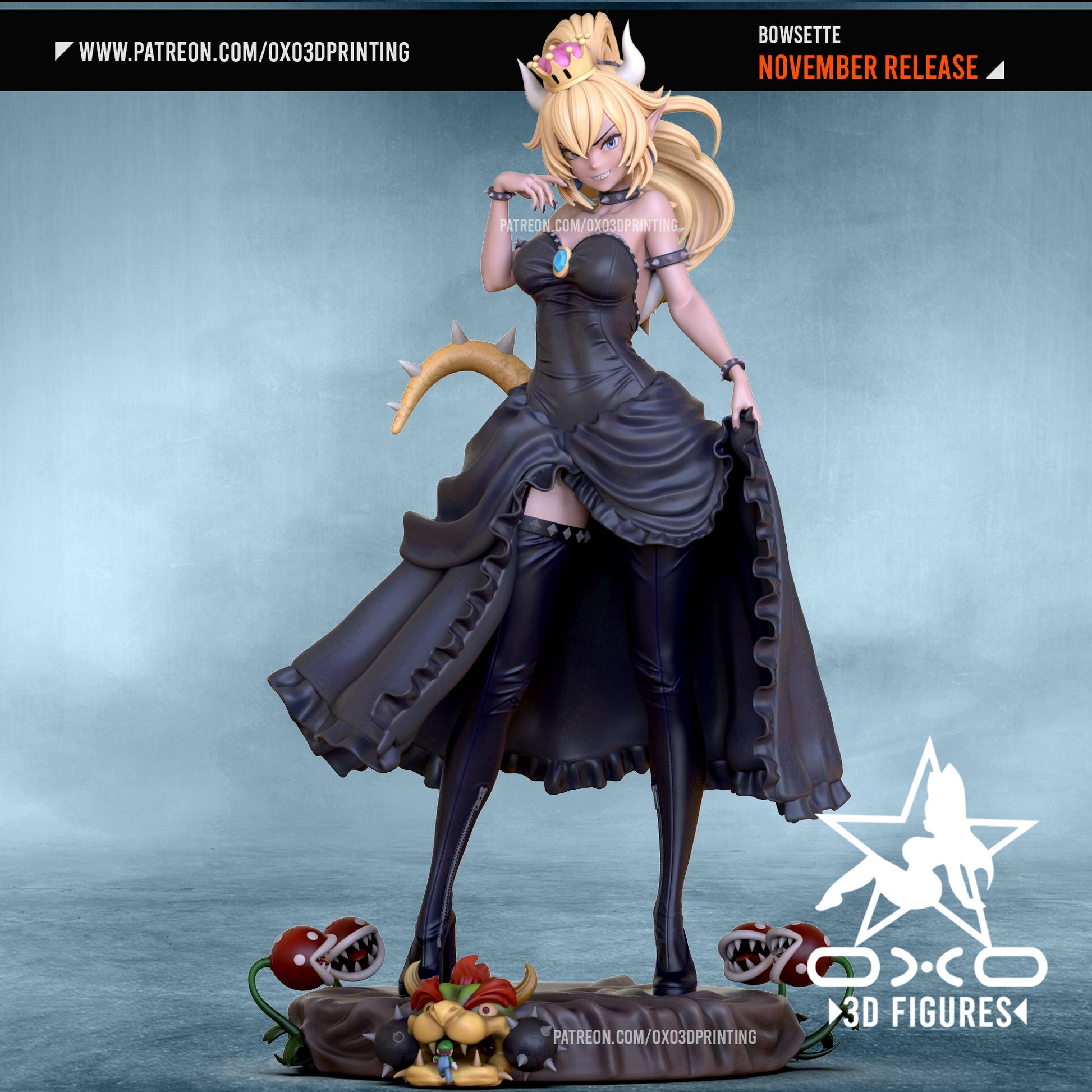 Bowsette V2 - OXO3D - Dark Forge Arts