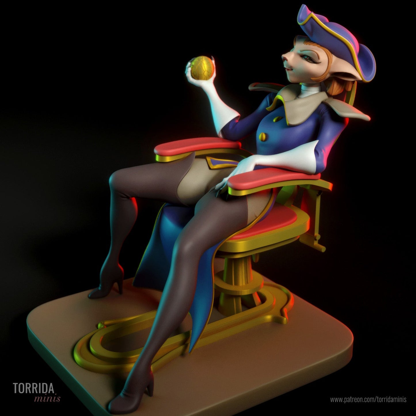 Captain Amelia - Torrida Minis - Dark Forge Arts