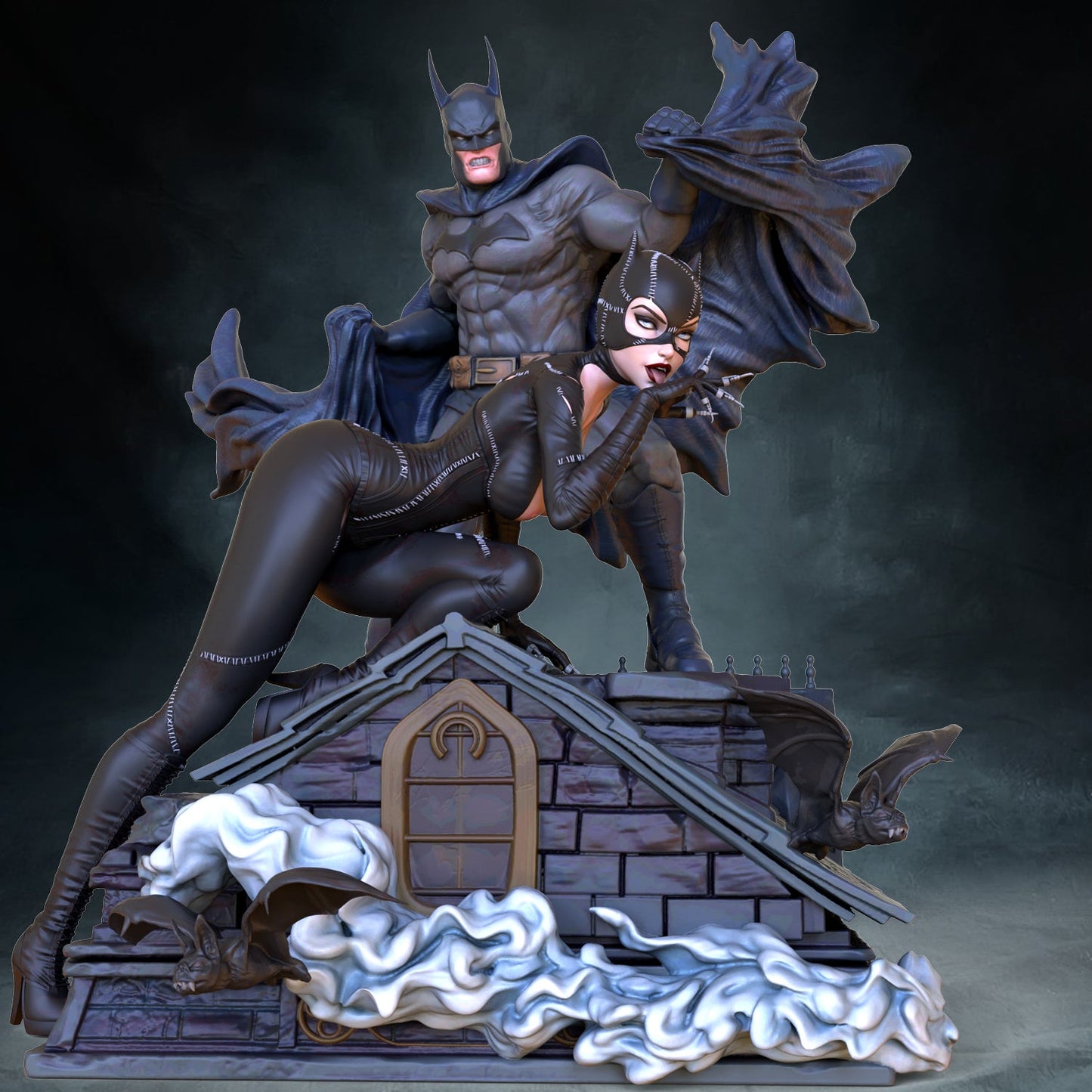 Catwoman & Batman - OXO3D - Dark Forge Arts