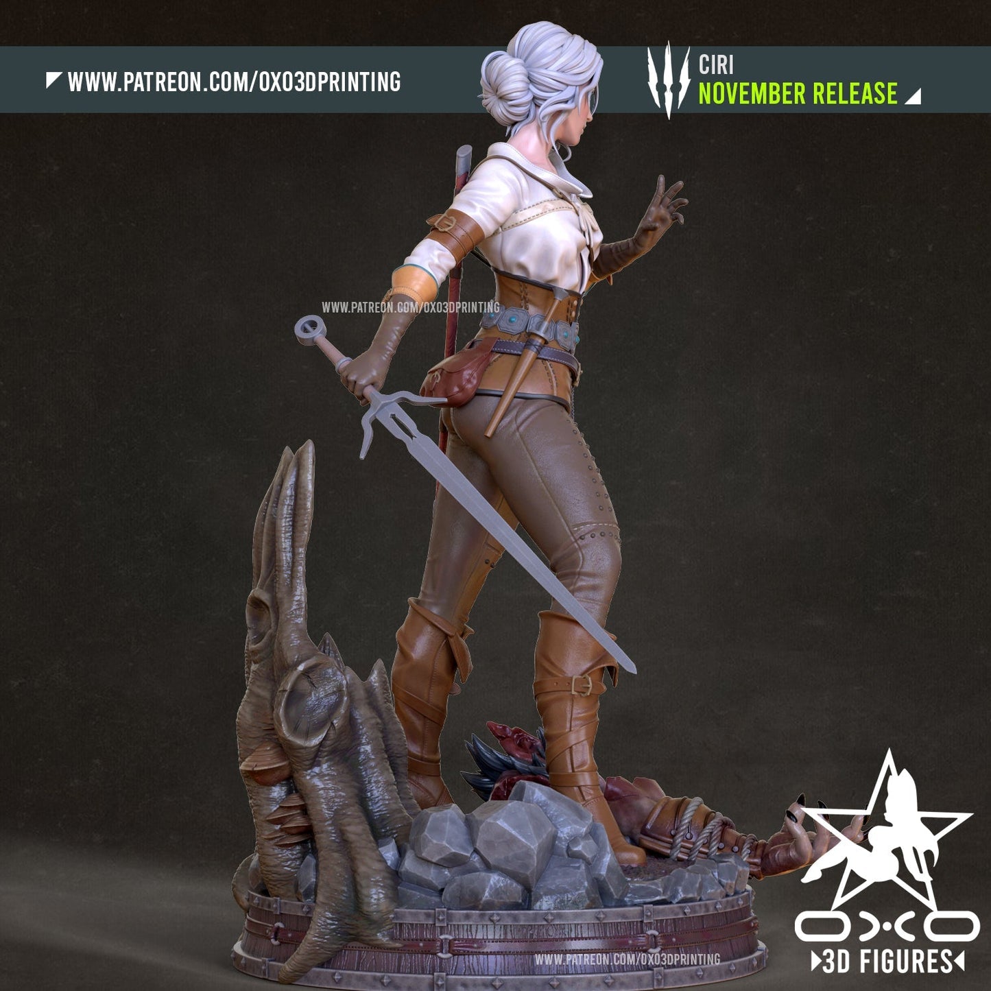 Ciri v1 - OXO3D - Dark Forge Arts