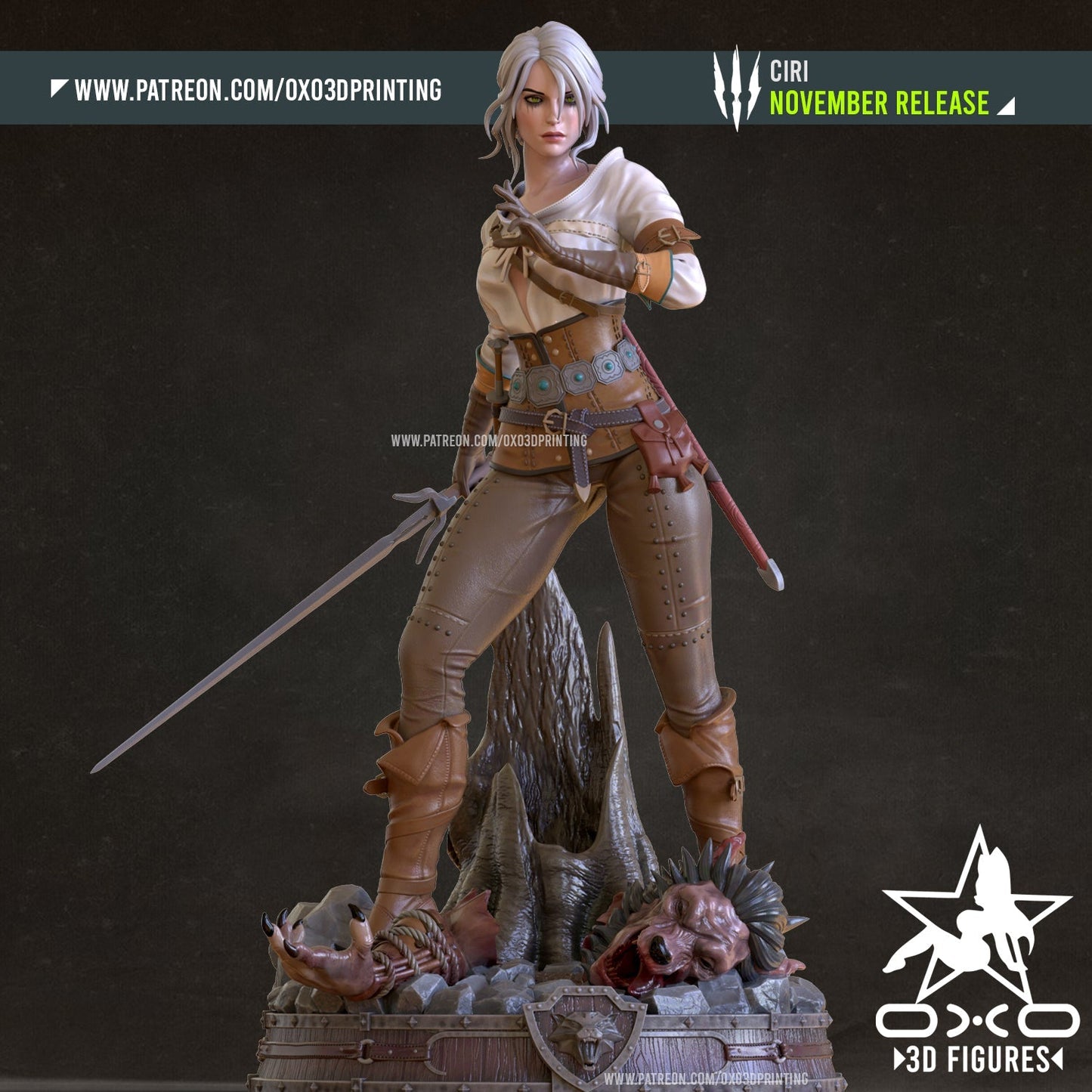 Ciri v1 - OXO3D - Dark Forge Arts