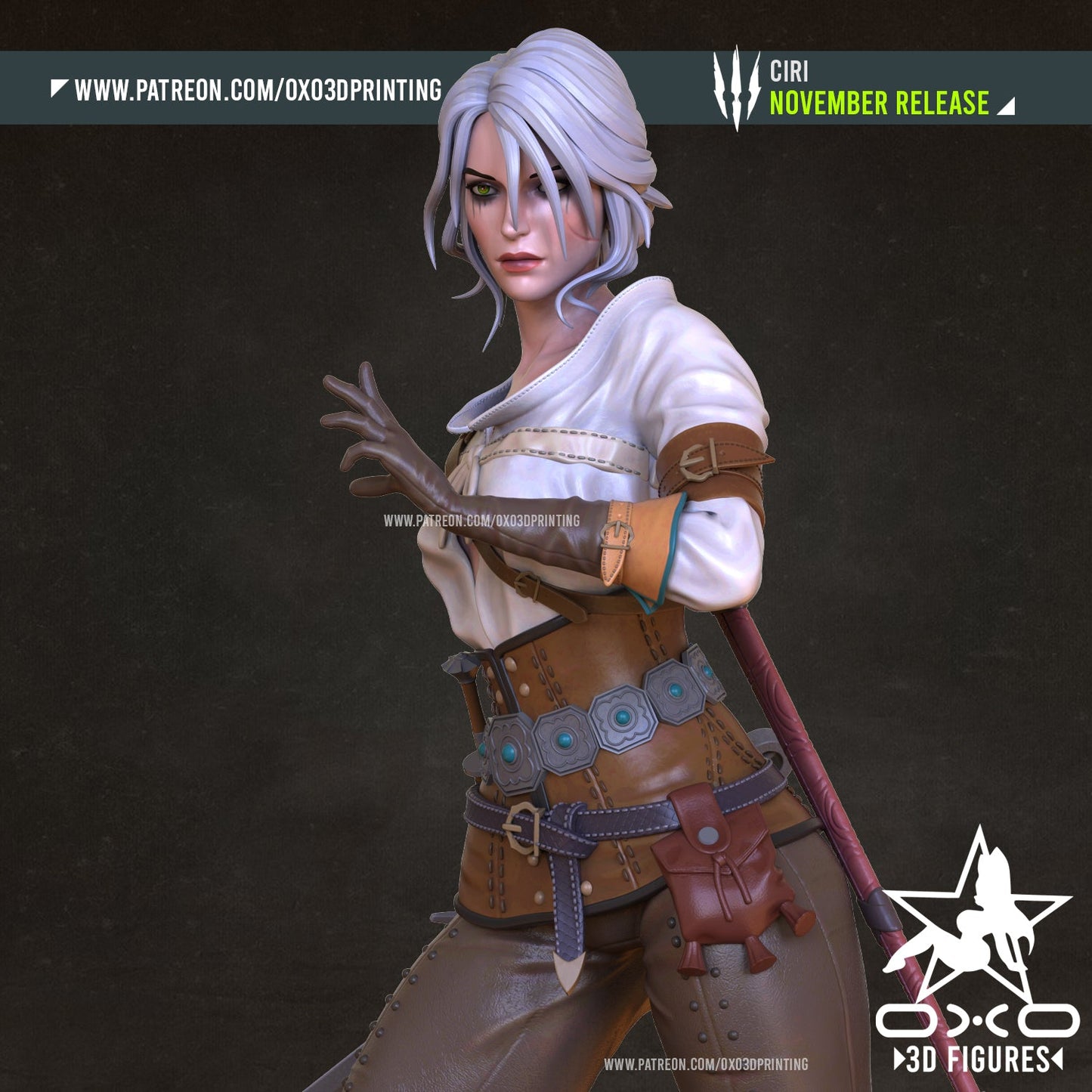 Ciri v1 - OXO3D - Dark Forge Arts