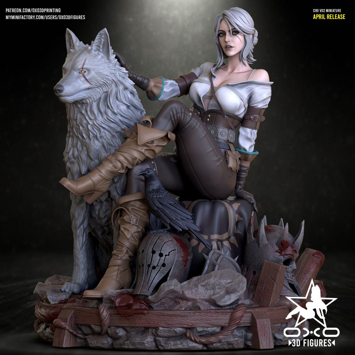 Ciri v2 - OXO3D - Dark Forge Arts