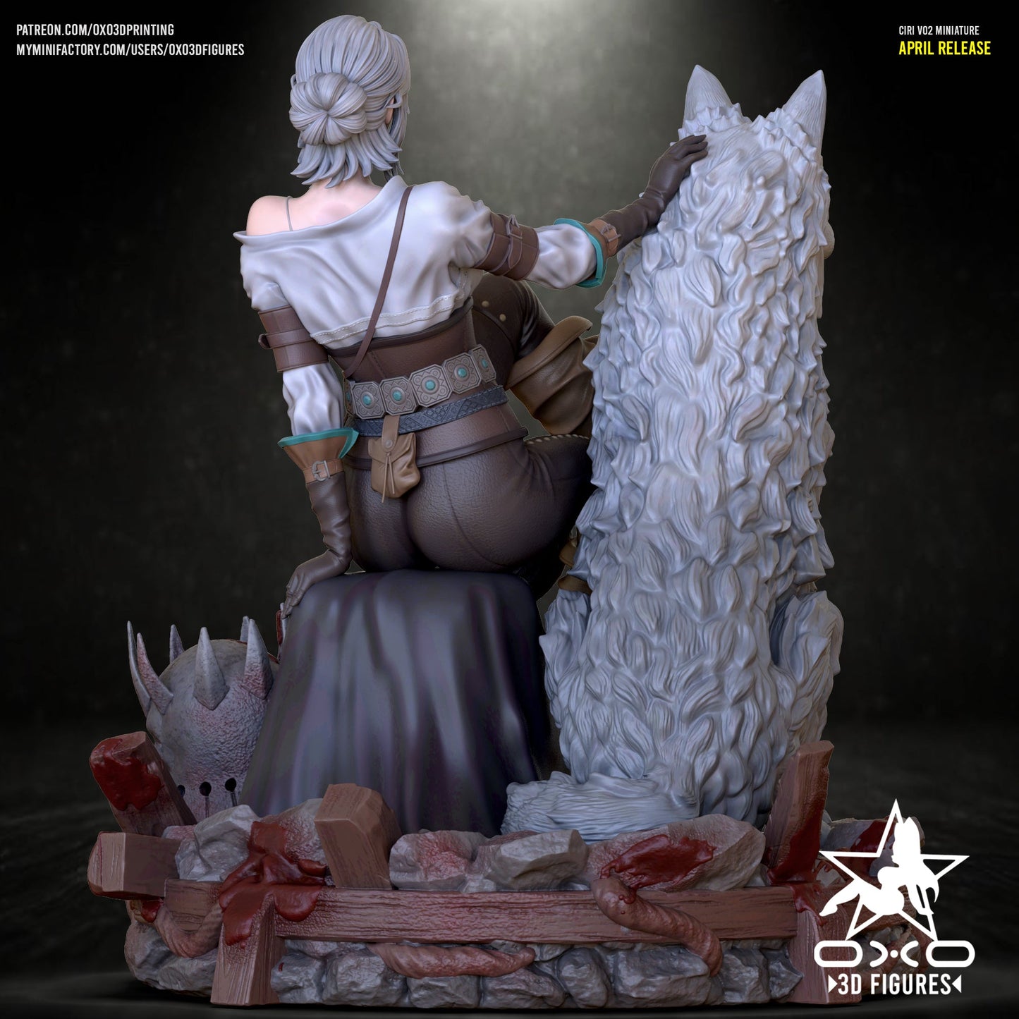 Ciri v2 - OXO3D - Dark Forge Arts