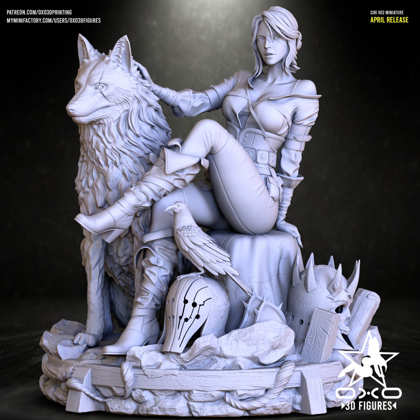 Ciri v2 - OXO3D - Dark Forge Arts