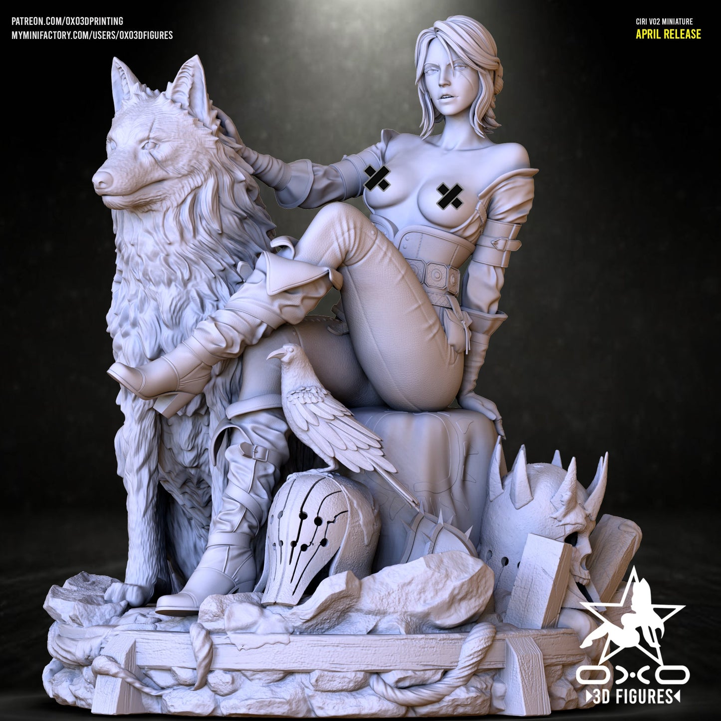 Ciri v2 - OXO3D - Dark Forge Arts