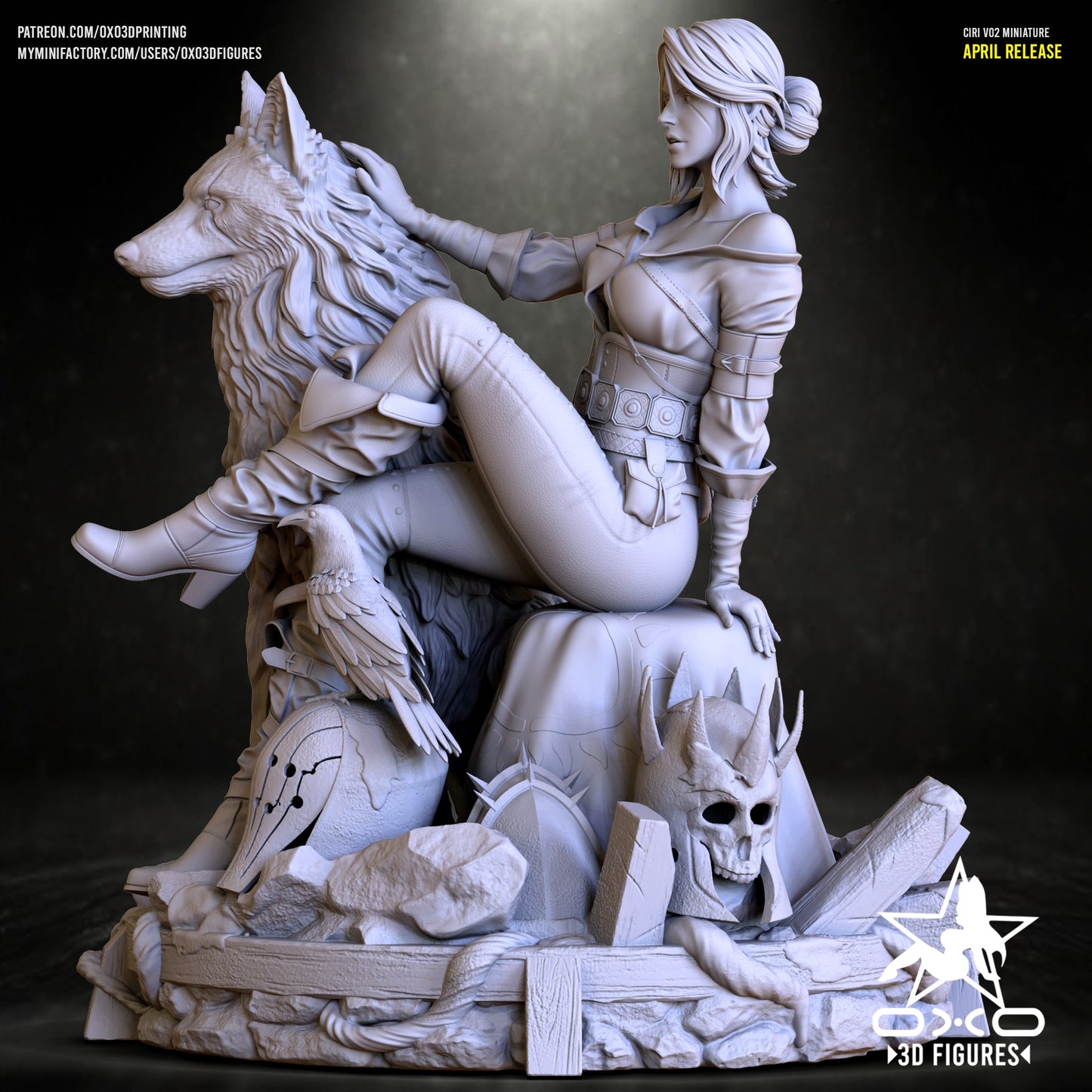 Ciri v2 - OXO3D - Dark Forge Arts