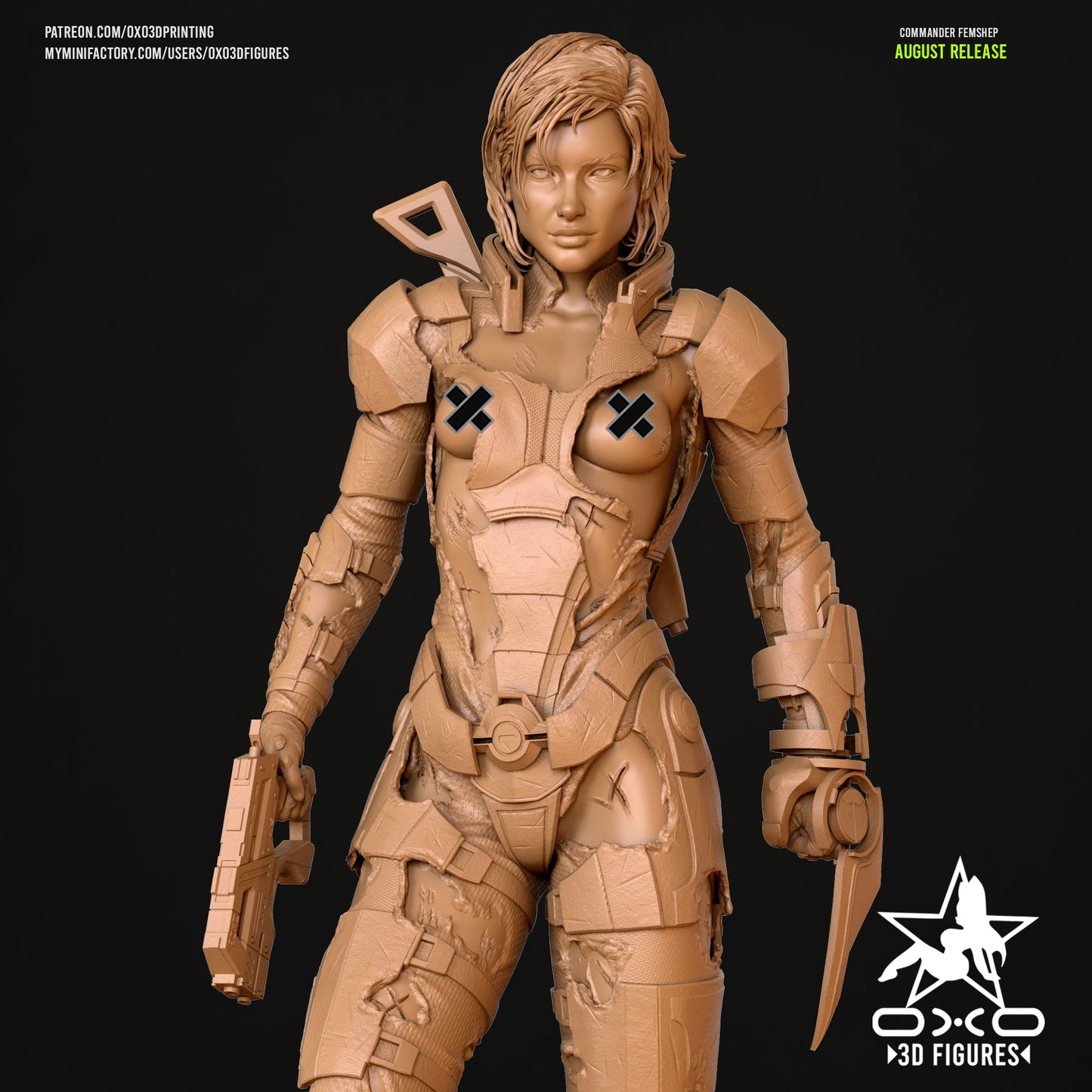 Commander Shephard - OXO3D - Dark Forge Arts