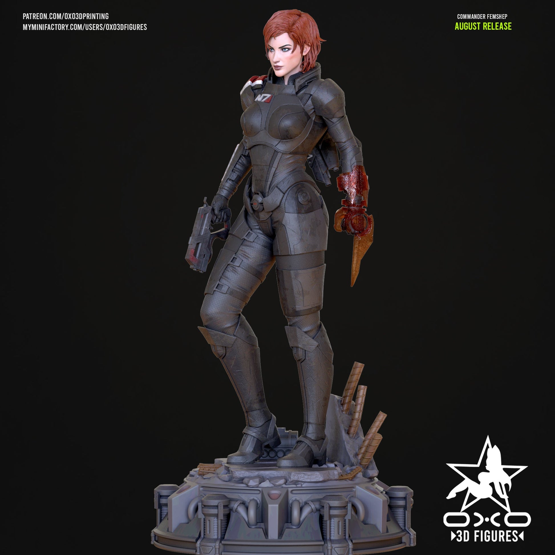 Commander Shephard - OXO3D - Dark Forge Arts