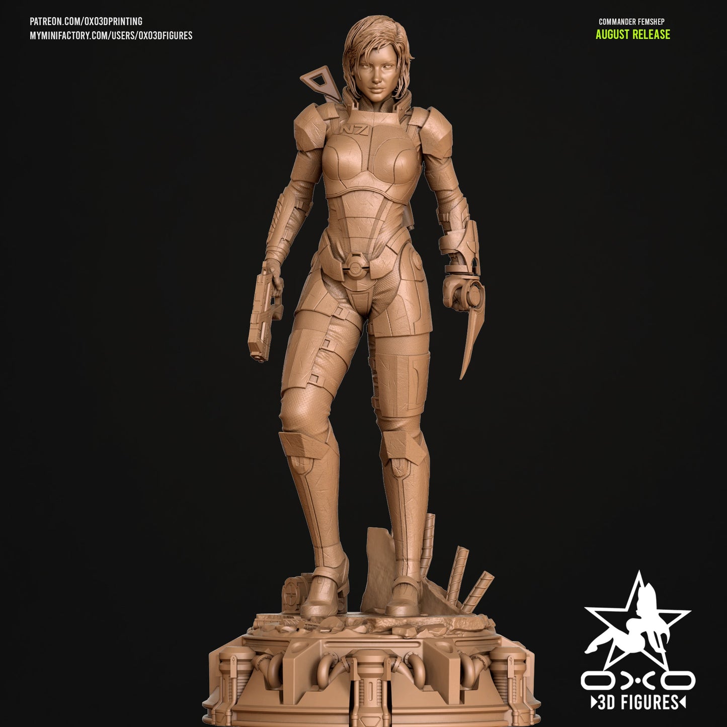 Commander Shephard - OXO3D - Dark Forge Arts