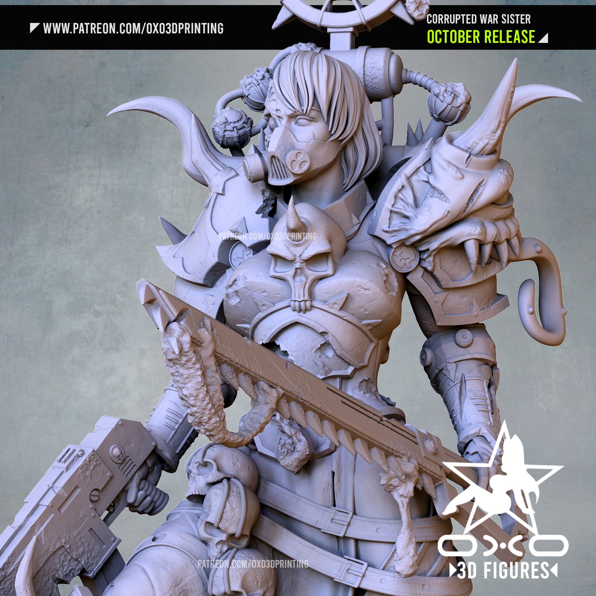 Corrupted War Sister - OXO3D - Dark Forge Arts