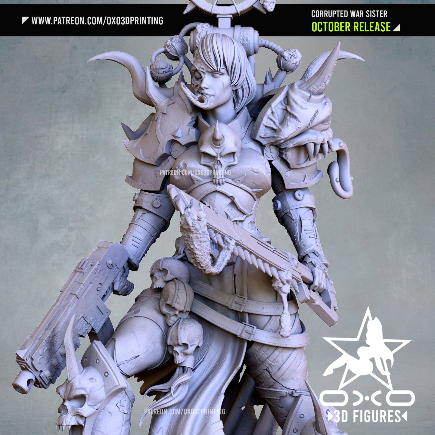 Corrupted War Sister - OXO3D - Dark Forge Arts