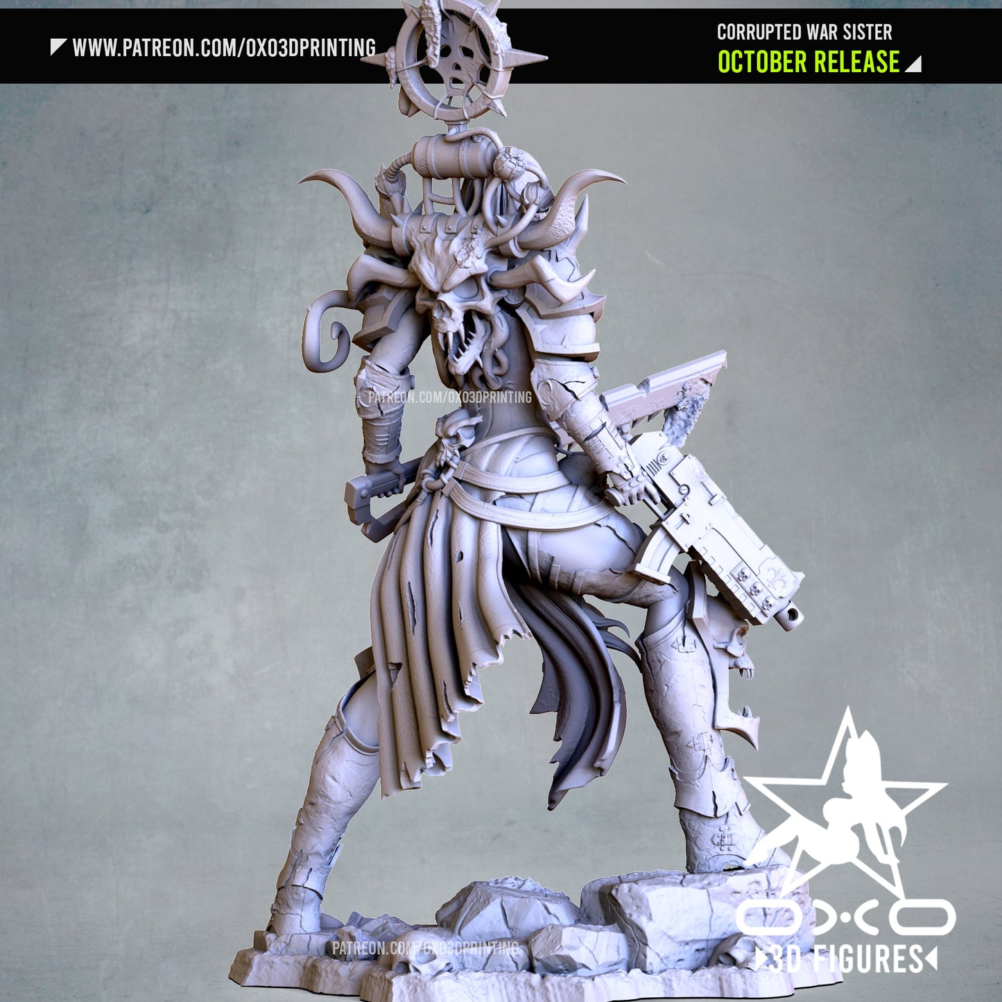 Corrupted War Sister - OXO3D - Dark Forge Arts