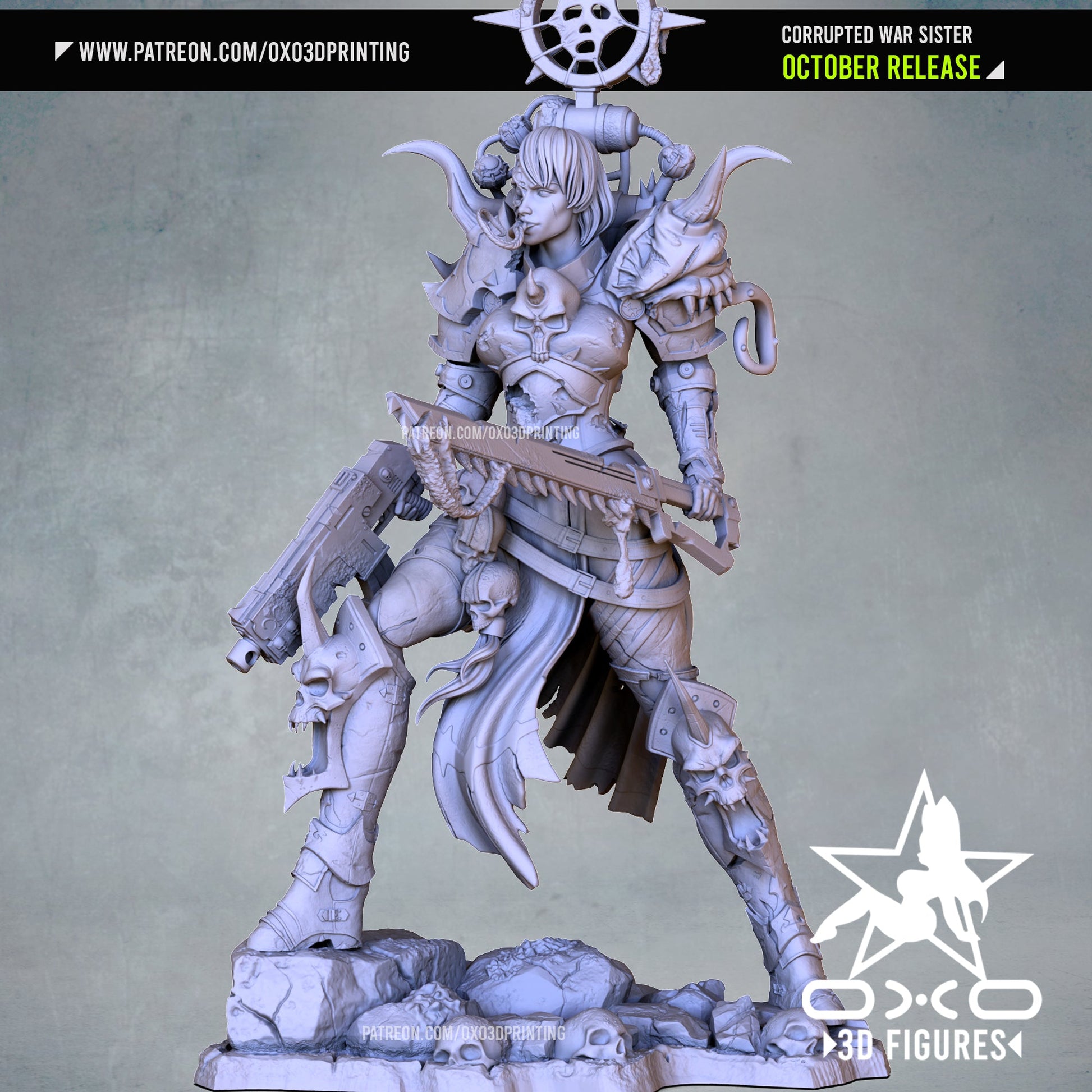 Corrupted War Sister - OXO3D - Dark Forge Arts