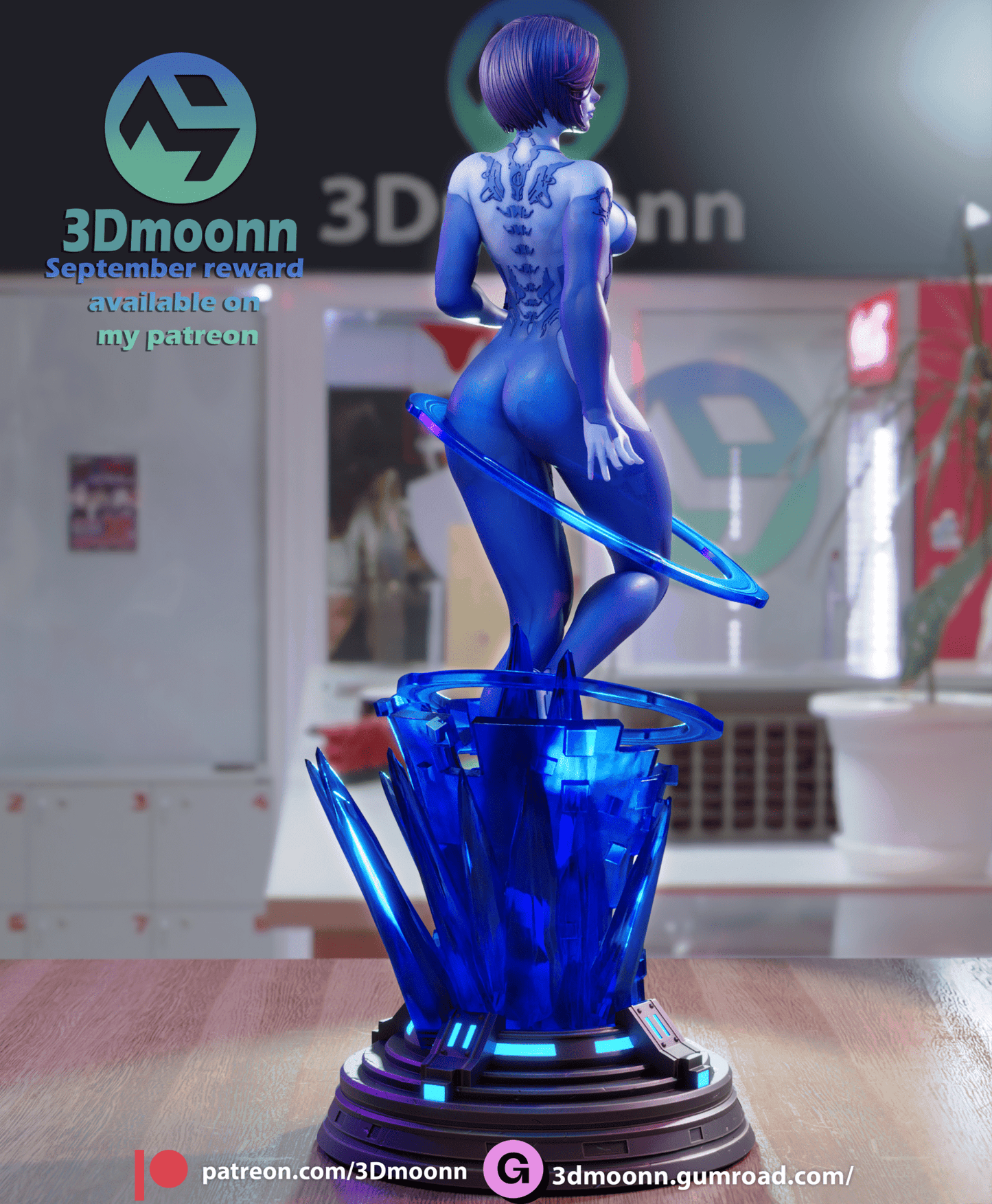 Cortana - 3DMoonn - Dark Forge Arts