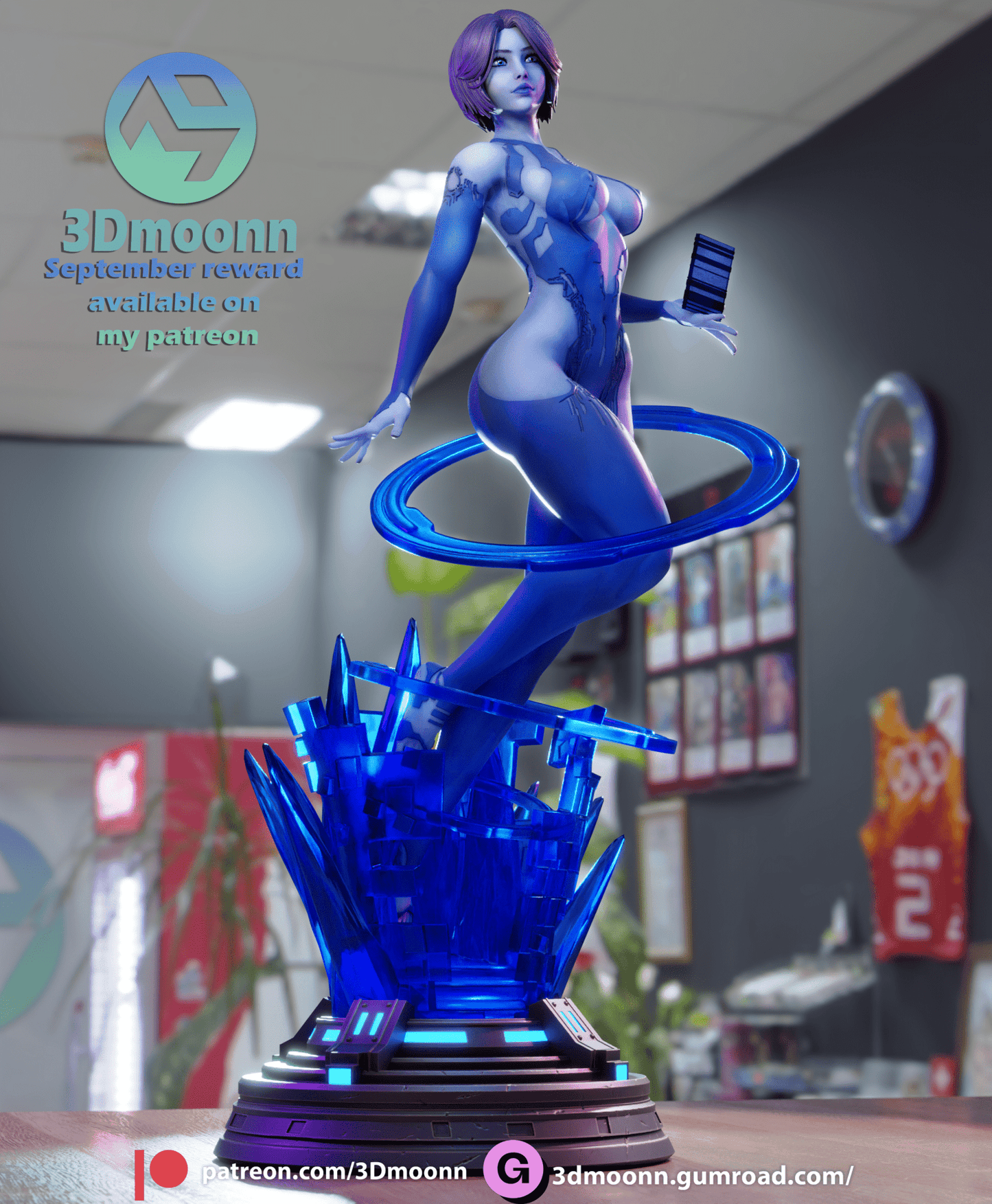 Cortana - 3DMoonn - Dark Forge Arts