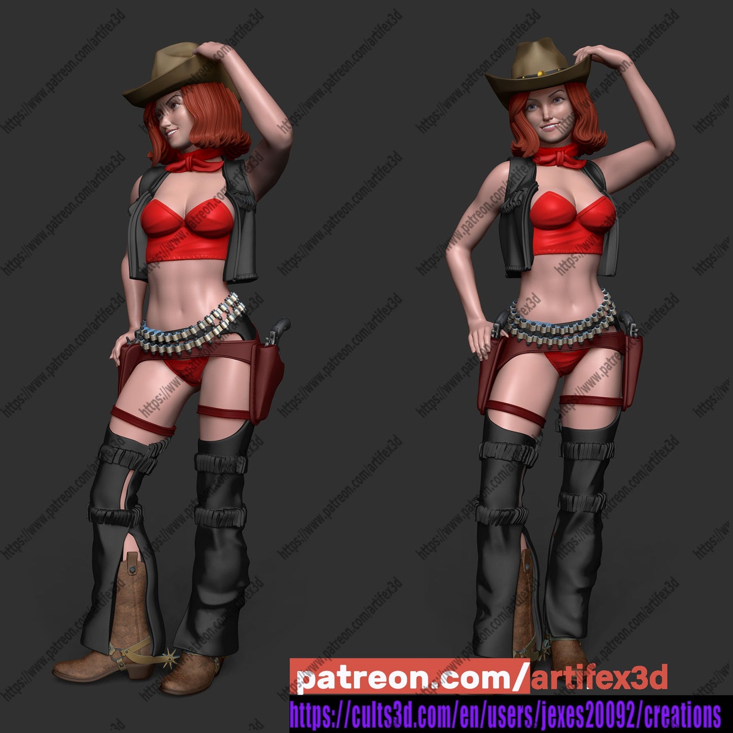 Cowgirl - Artifex3D - Dark Forge Arts