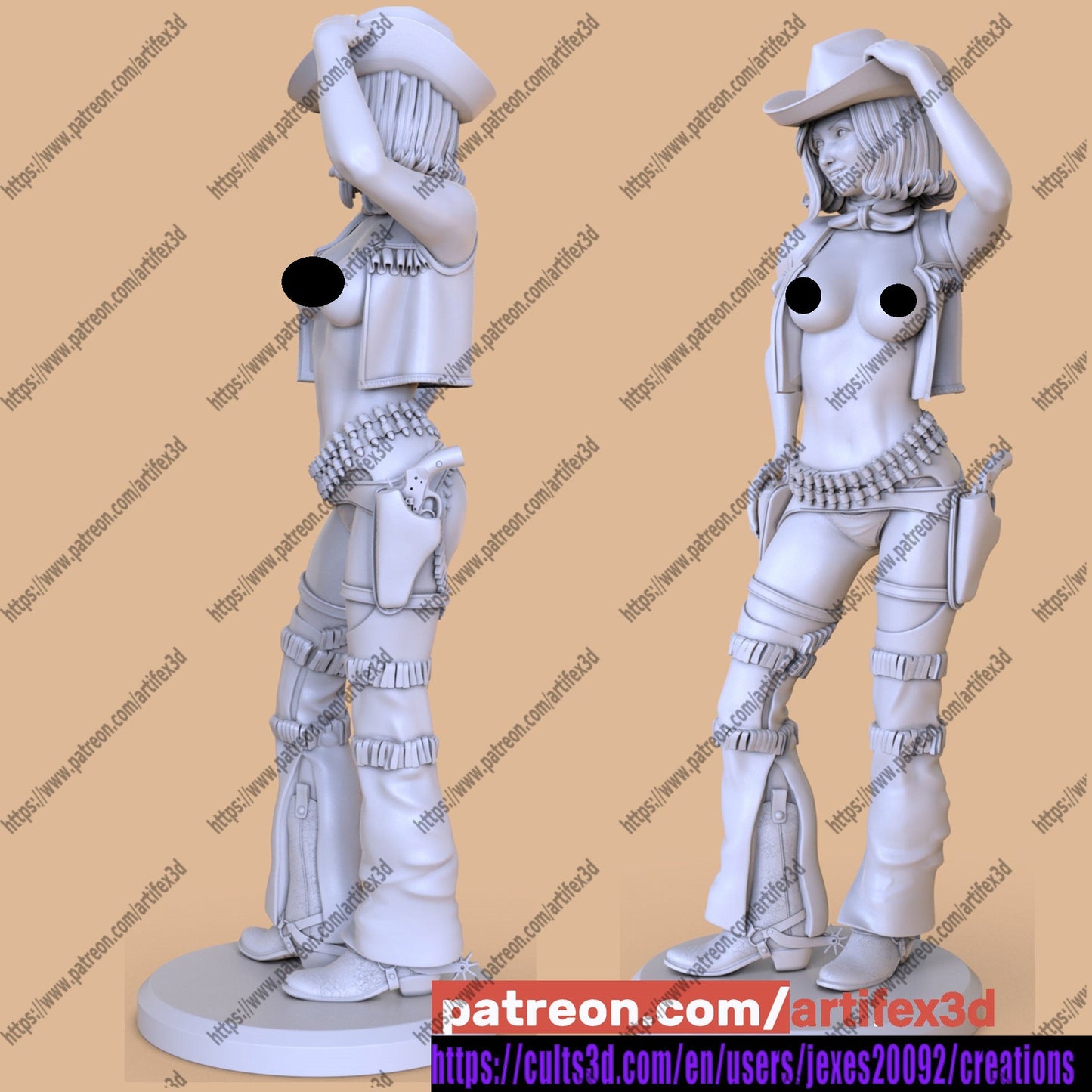 Cowgirl - Artifex3D - Dark Forge Arts