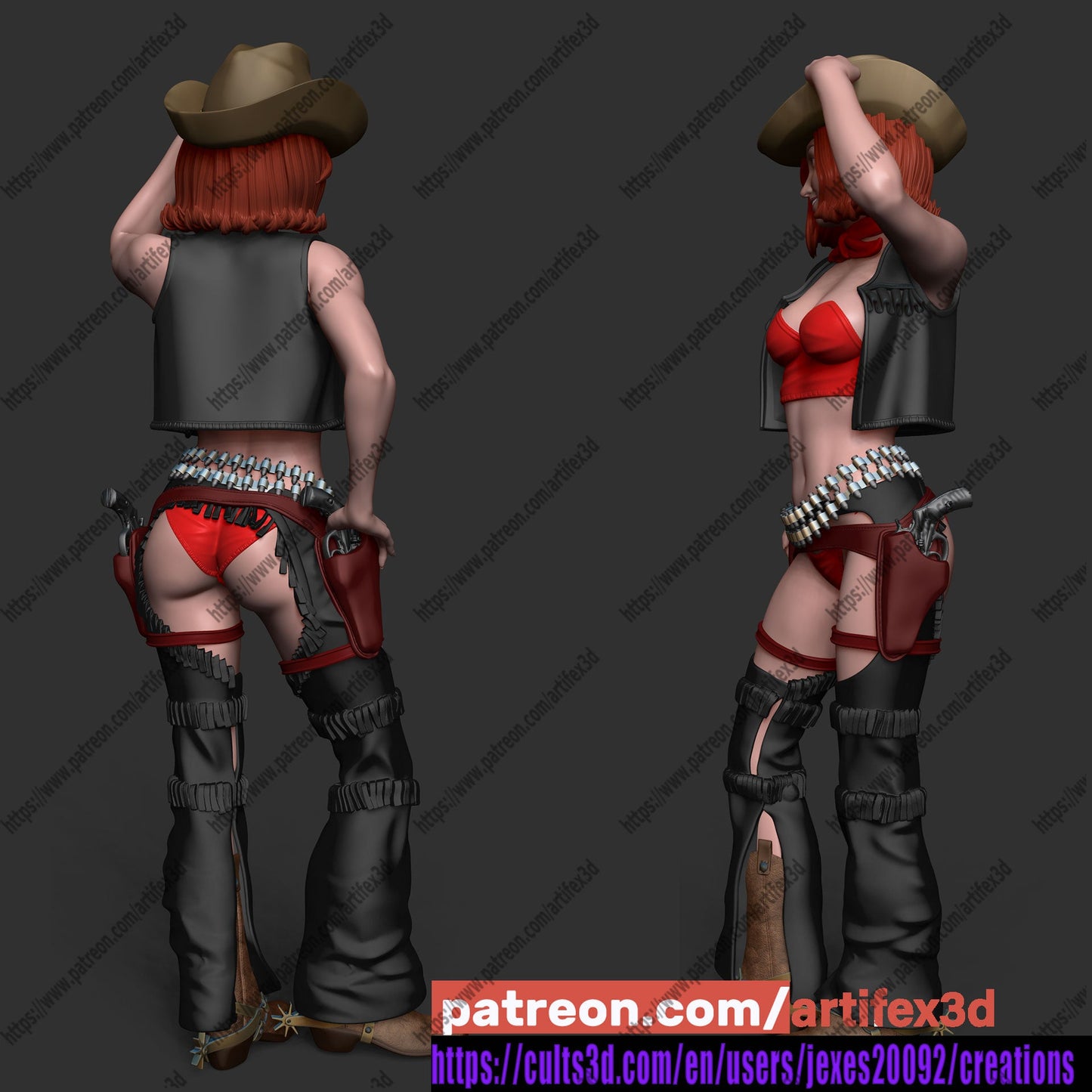 Cowgirl - Artifex3D - Dark Forge Arts