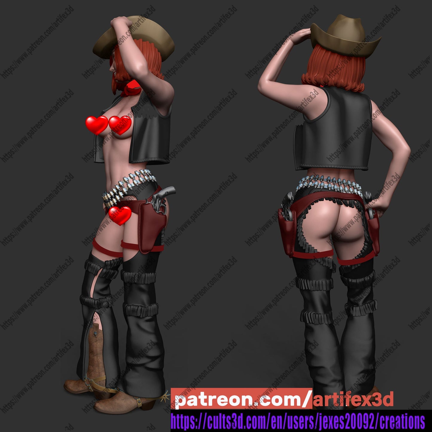 Cowgirl - Artifex3D - Dark Forge Arts