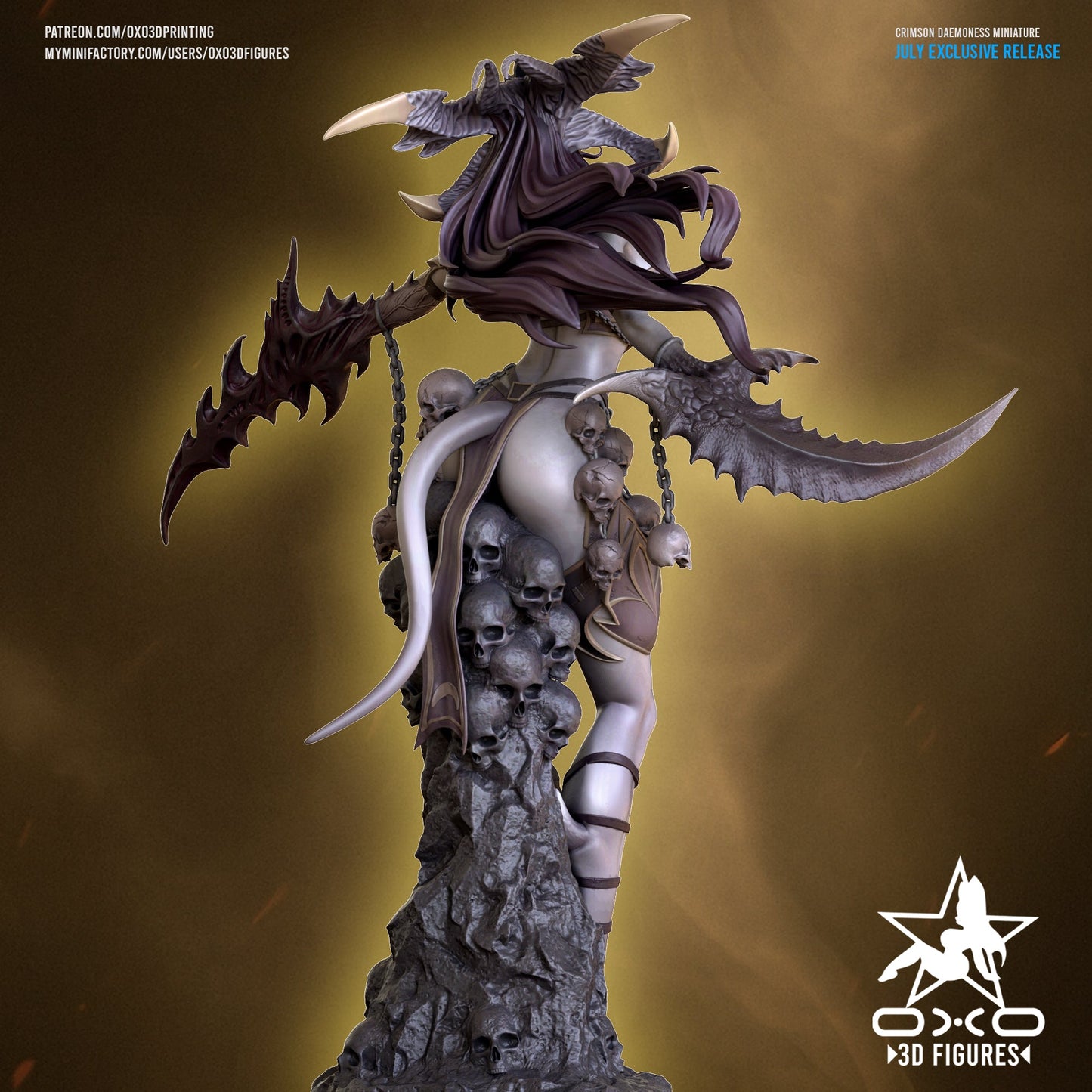 Crimson Daemoness - OXO3D - Dark Forge Arts