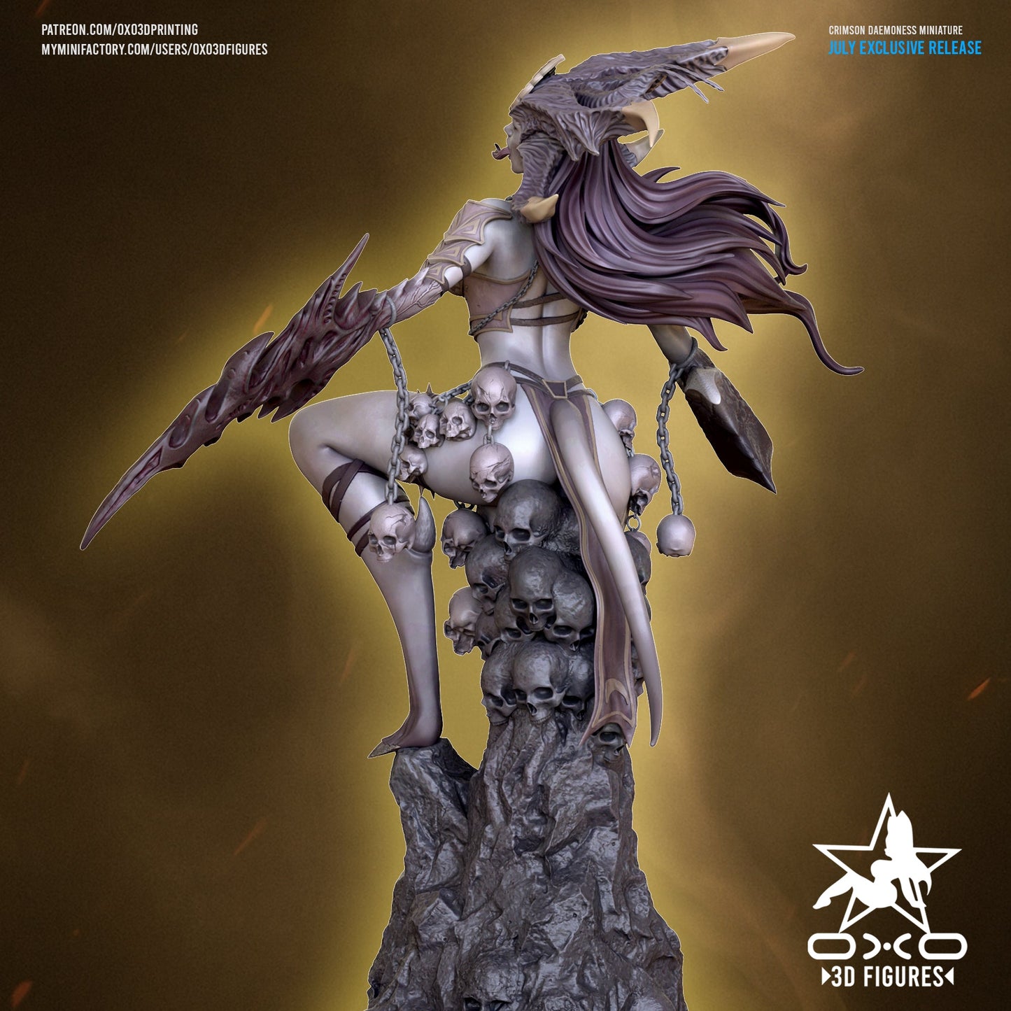 Crimson Daemoness - OXO3D - Dark Forge Arts