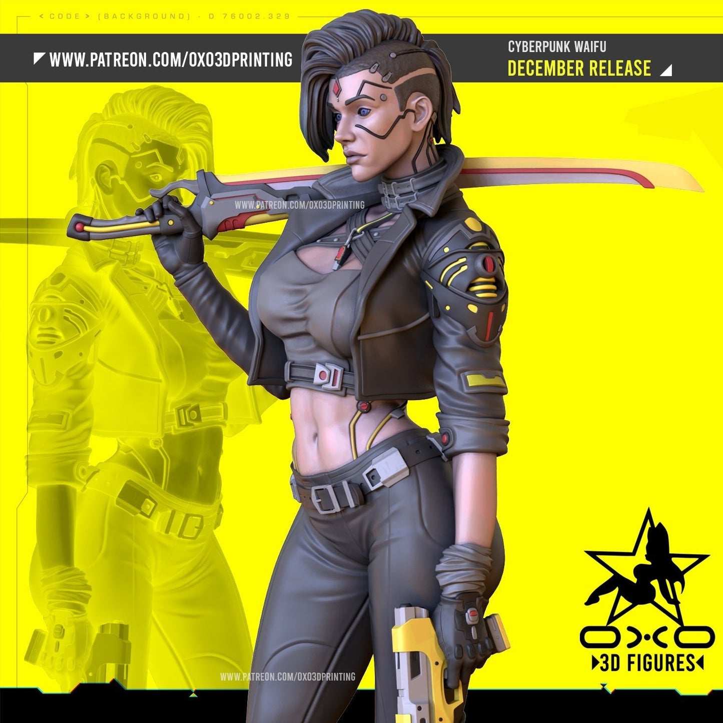 Cyberpunk Waifu - OXO3D - Dark Forge Arts