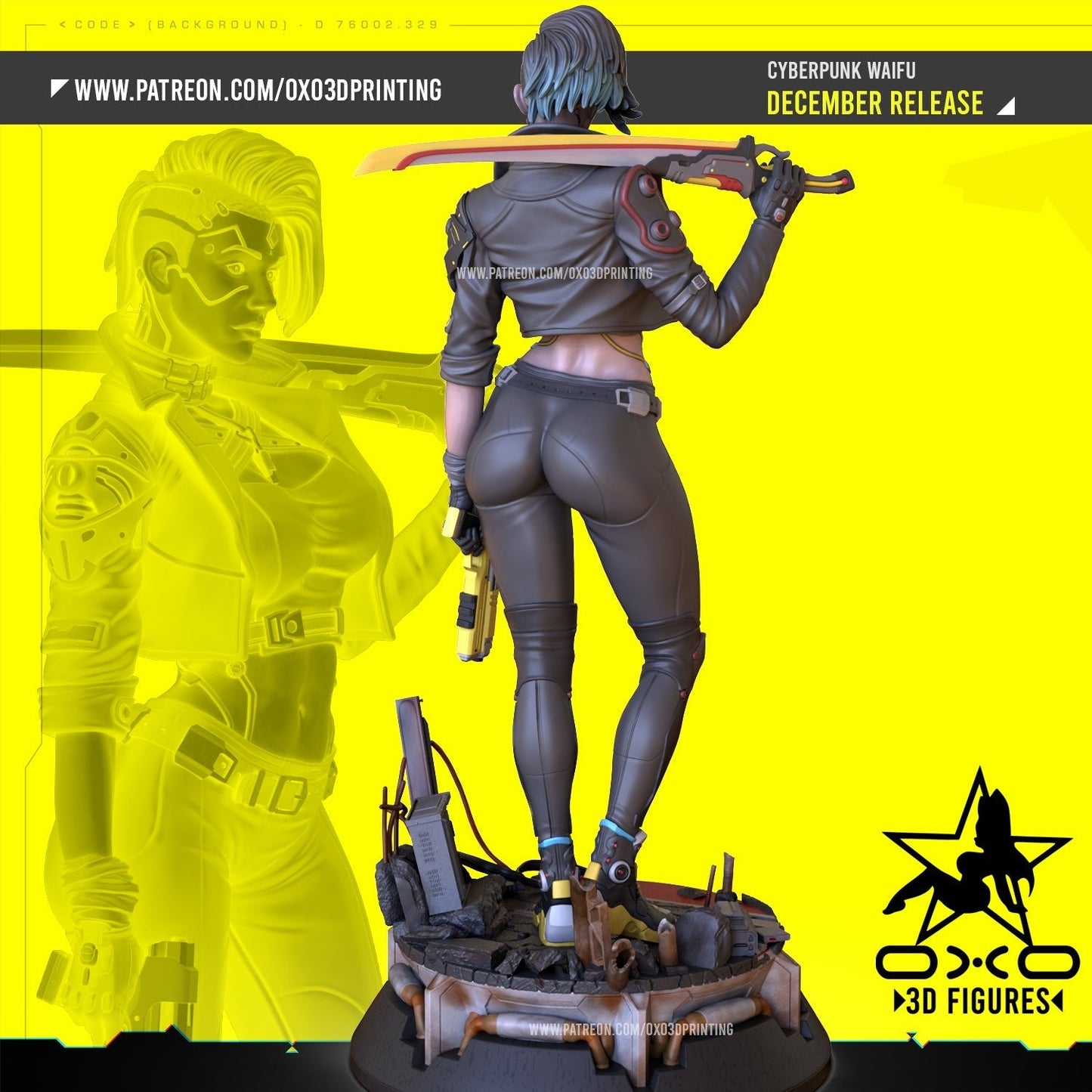 Cyberpunk Waifu - OXO3D - Dark Forge Arts