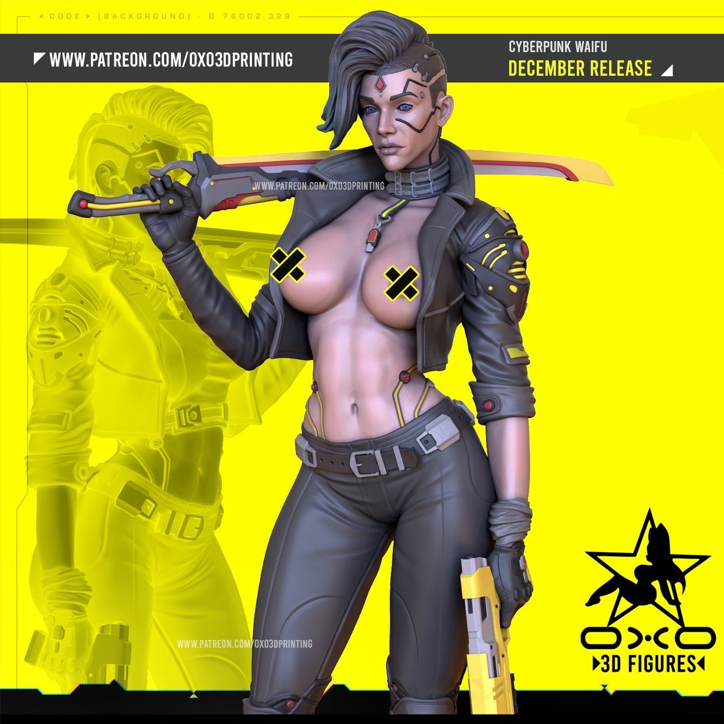 Cyberpunk Waifu - OXO3D - Dark Forge Arts