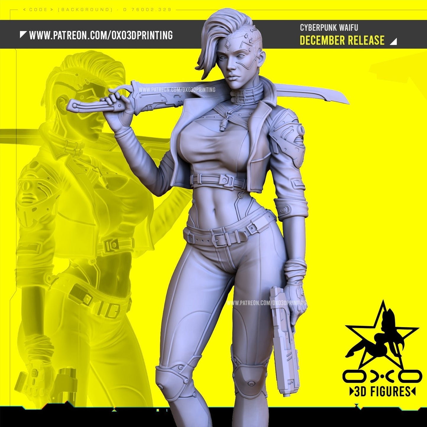 Cyberpunk Waifu - OXO3D - Dark Forge Arts