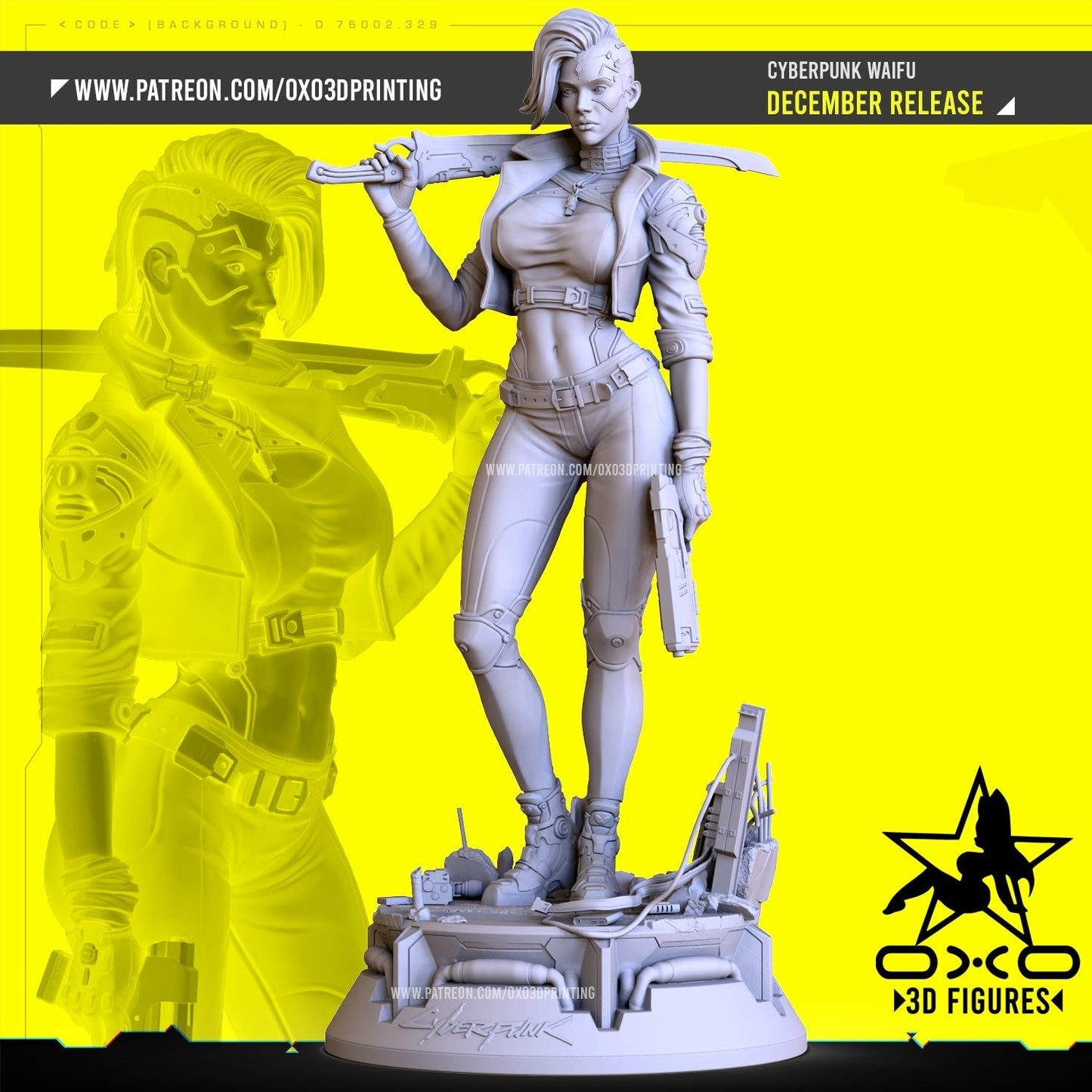 Cyberpunk Waifu - OXO3D - Dark Forge Arts