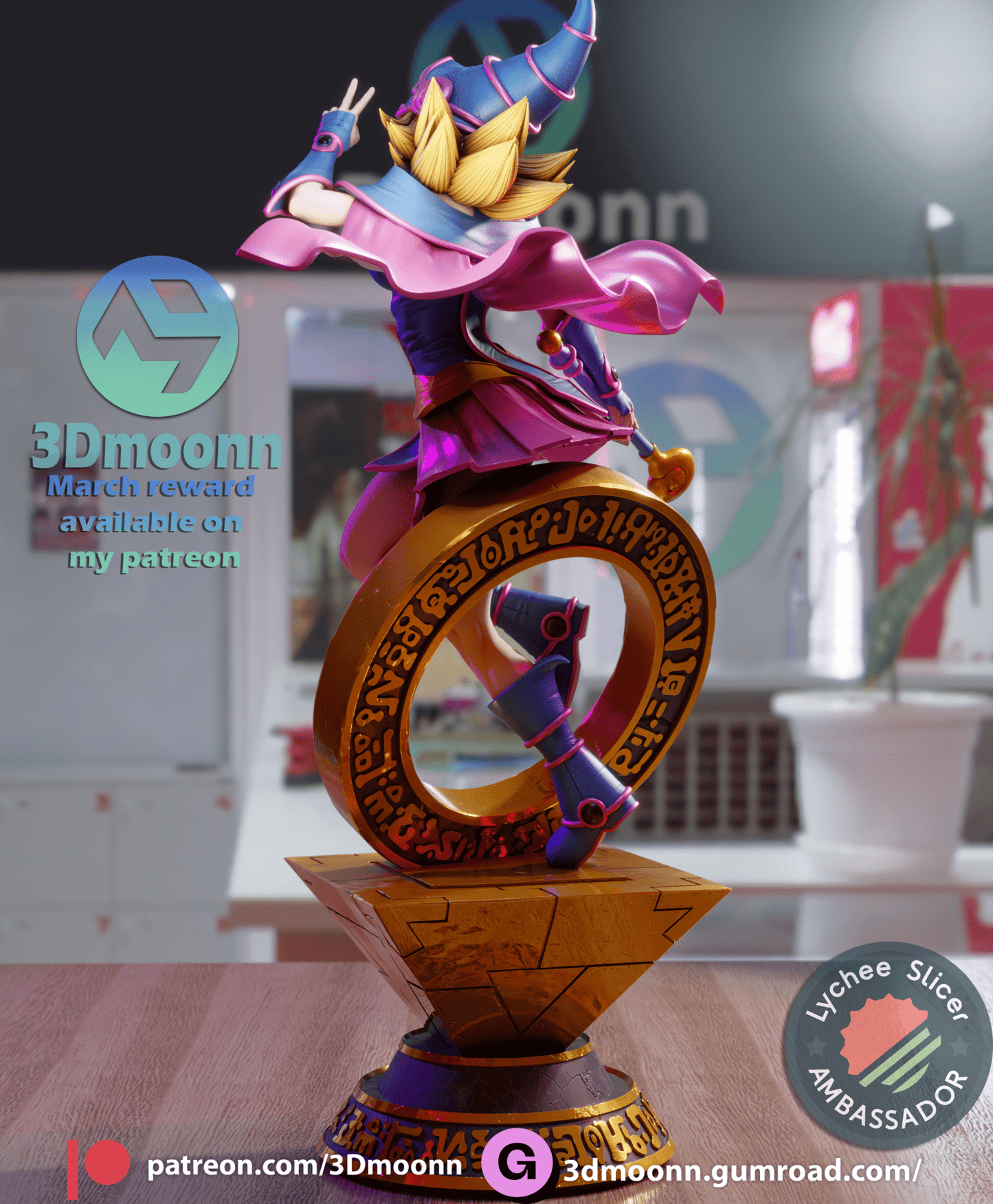 Dark Magician Girl - 3DMoonn - Dark Forge Arts