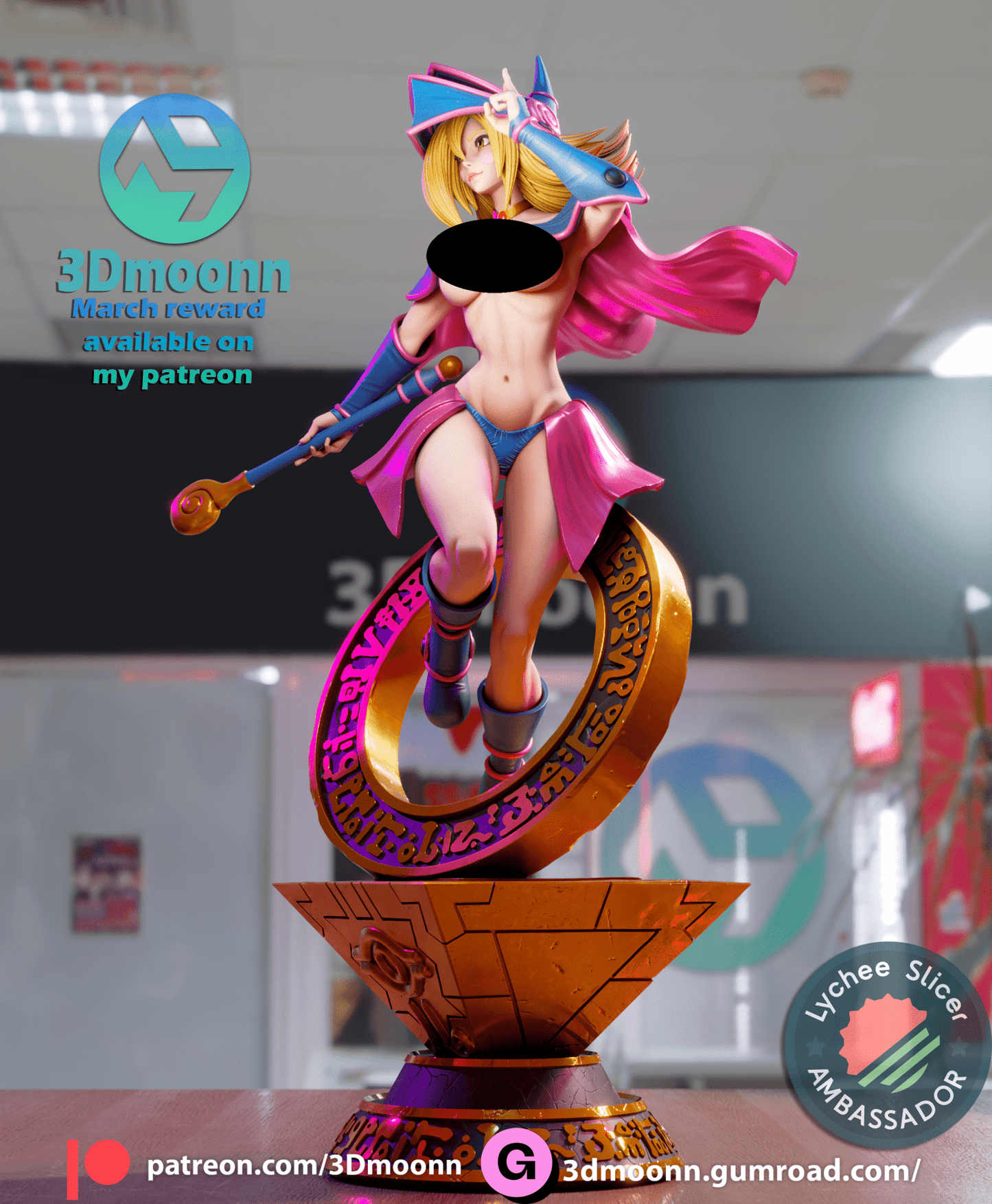 Dark Magician Girl - 3DMoonn - Dark Forge Arts