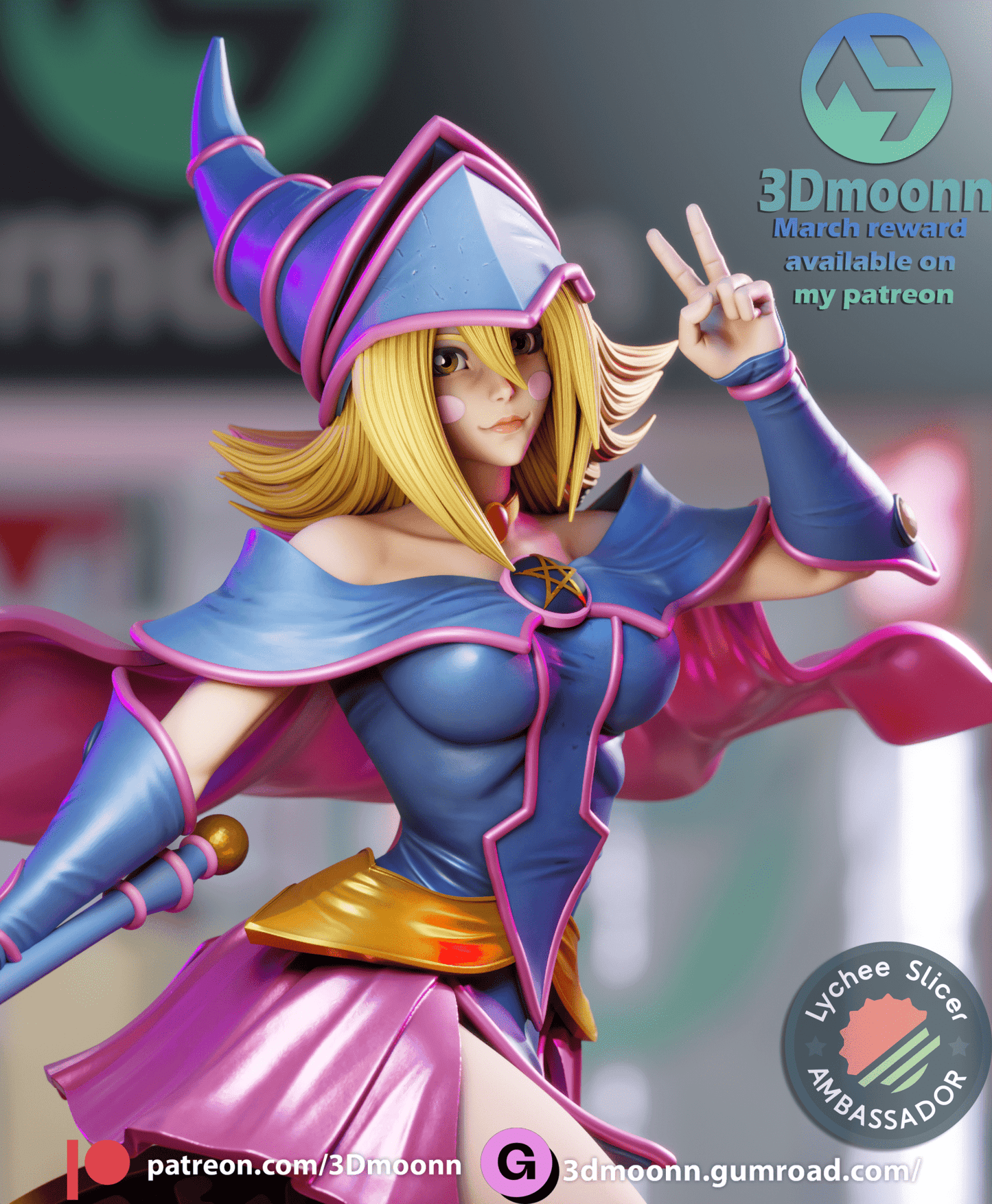 Dark Magician Girl - 3DMoonn - Dark Forge Arts