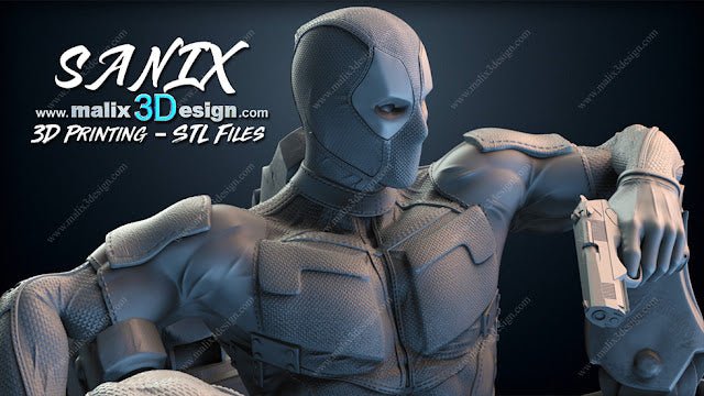 Deadpool & Lady Deadpool - Sanix3D - Dark Forge Arts